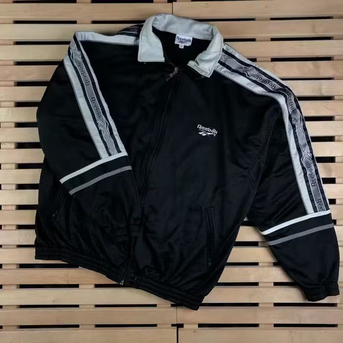 Reebok × Vintage Mens Jacket Reebok Vintage Size XL Black Size US XL / EU 56 / 4 - 1 Thumbnail