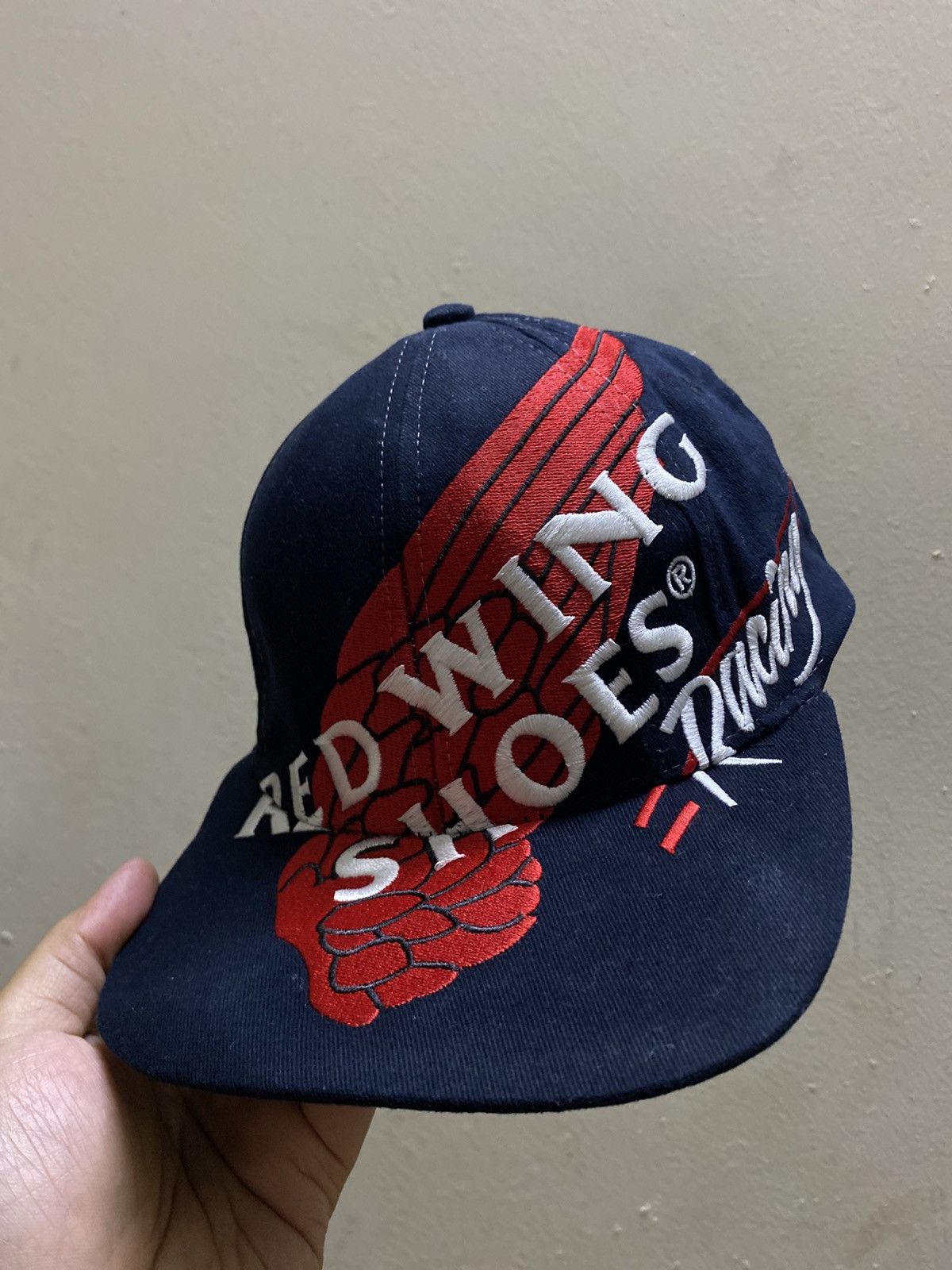 Red Wing Vintage Red Wing Shoes Racing Embroidered Cap Size ONE SIZE - 1 Preview