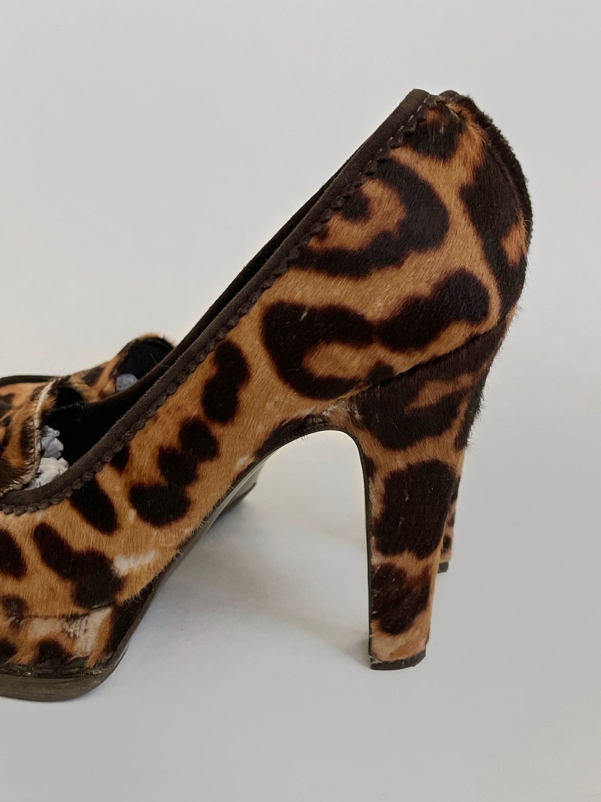 Other Vintage Saint Lauren fur leopard platform shoes Size US 9 / IT 39 - 6 Thumbnail