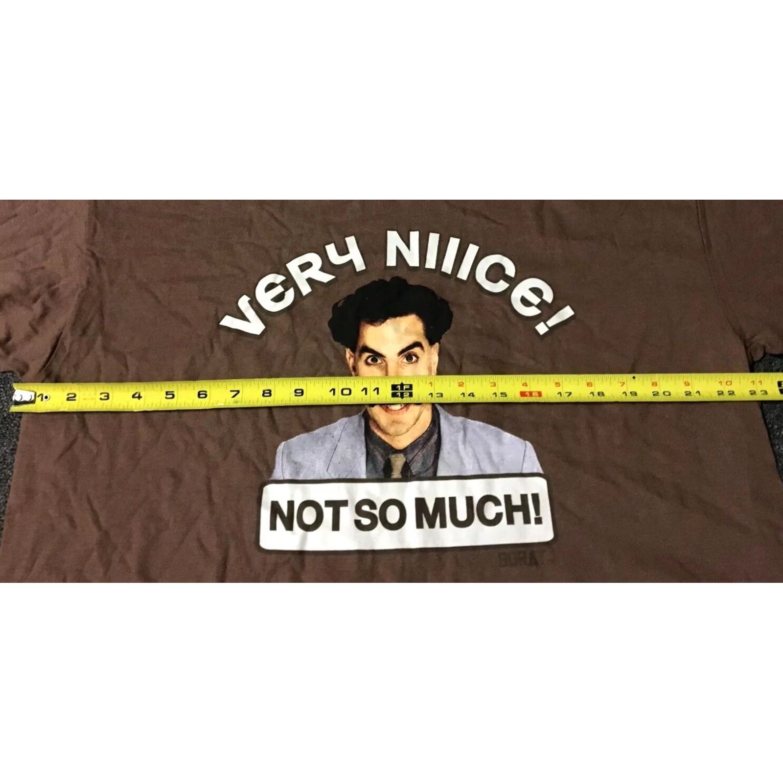 Vintage VINTAGE Borat Very Nice Movie Promo Shirt XL Men T-Shirt Brown Fun Movie 90s TV Show Retro Humor Clothing Mens Size US XL / EU 56 / 4 - 7 Thumbnail