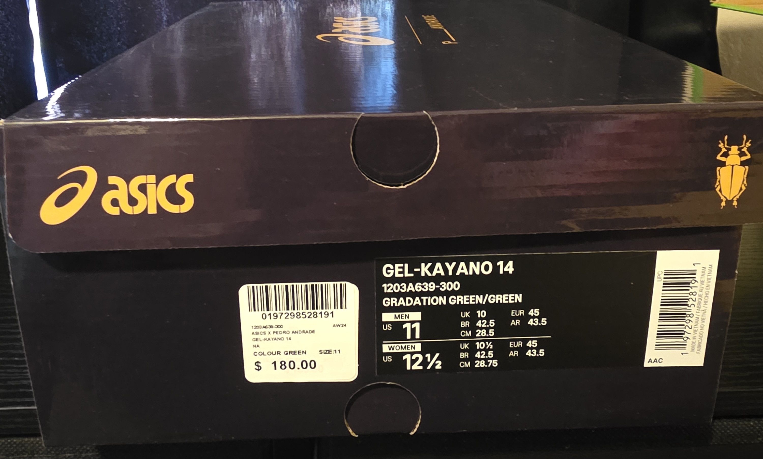 Asics P. Andrade x Gel Kayano 14 'Gradation Green Size US 11 / EU 44 - 6 Thumbnail
