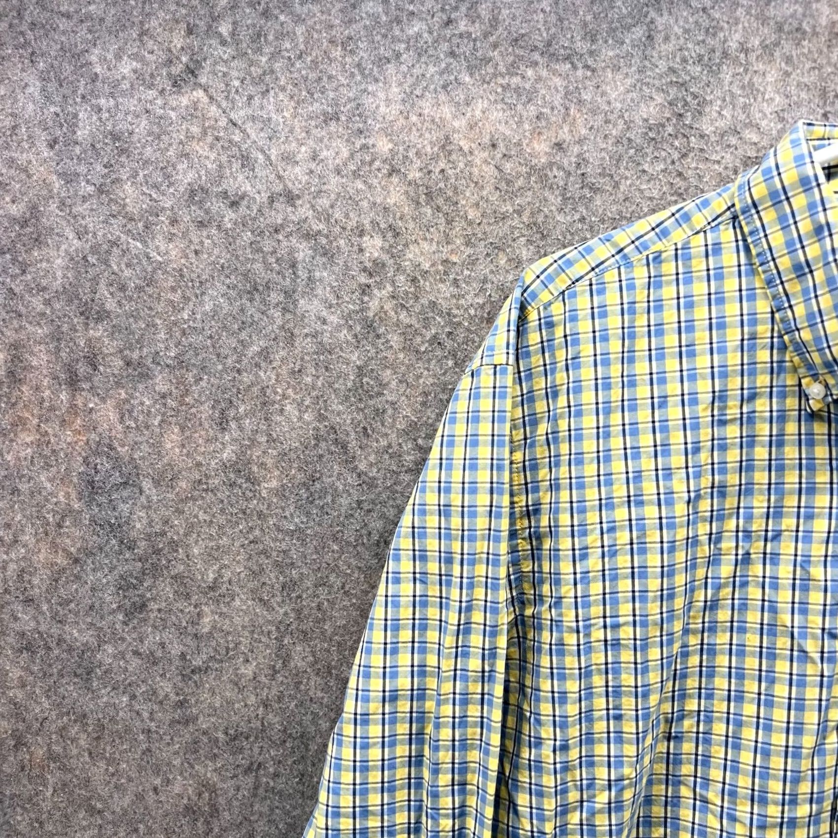 J.Crew J.CREW Shirt Men Large Cotton Green Yellow Button-Down Slim Plaid Casual Formal Workwear 44 in Chest Vintage No Size US L / EU 52-54 / 3 - 3 Thumbnail
