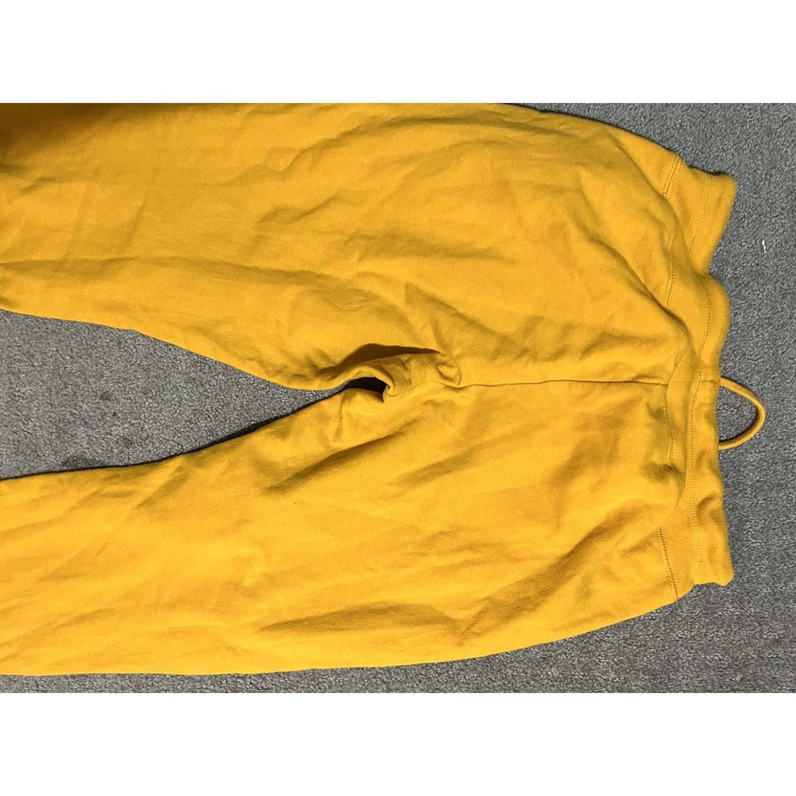 Gap Gap Sweatpants Logo Solid Yellow XS Womens Pants Activewear Lounge Pockets Adjustable Waist Breathable Lightweight 90s? Size 26" / US 2 / IT 38 - 4 Thumbnail