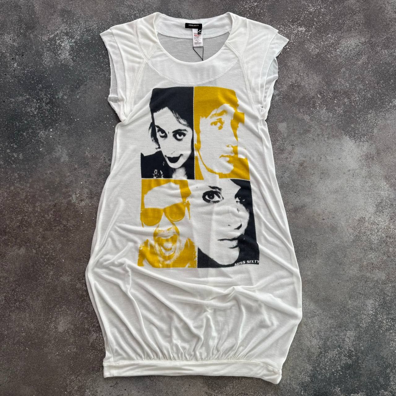 Miss Sixty × Vintage Miss Sixty Y2K Vintage Glamour Faces T-Shirt / Dress Size M / US 6-8 / IT 42-44 - 1 Thumbnail