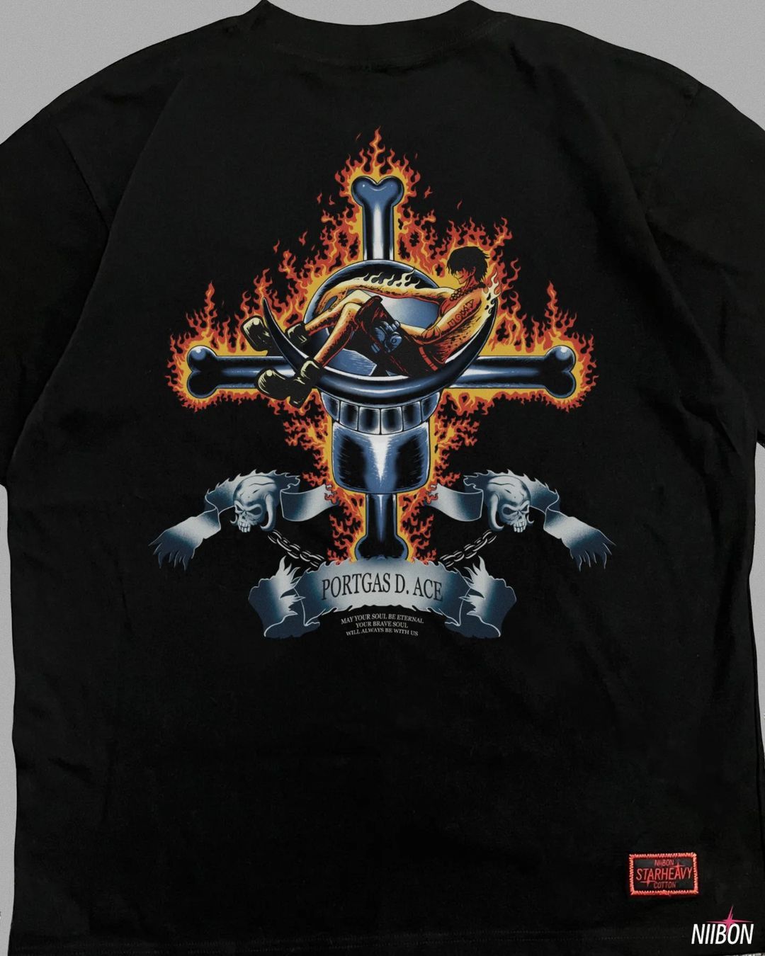 Anime × Japanese Brand × One Piece Modern Tee One Piece ACE : Ace Of Spades Size US XL / EU 56 / 4 - 6 Thumbnail
