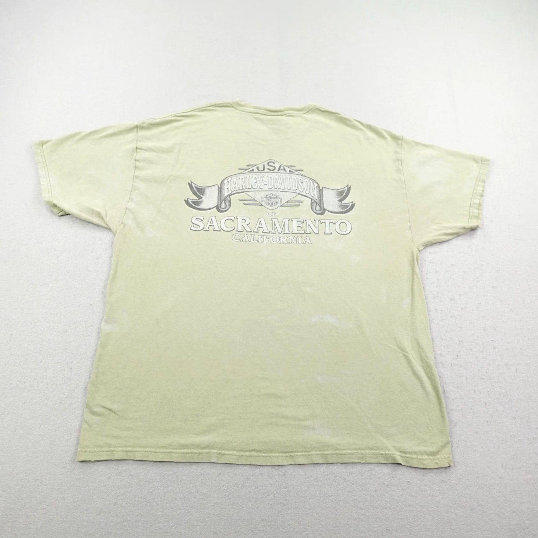 Harley Davidson VINTAGE Harley-Davidson Shirt Mens 2XL Green Motorcycle Biker USA California Sacramento Y2K Shirt Size US XXL / EU 58 / 5 - 5 Thumbnail