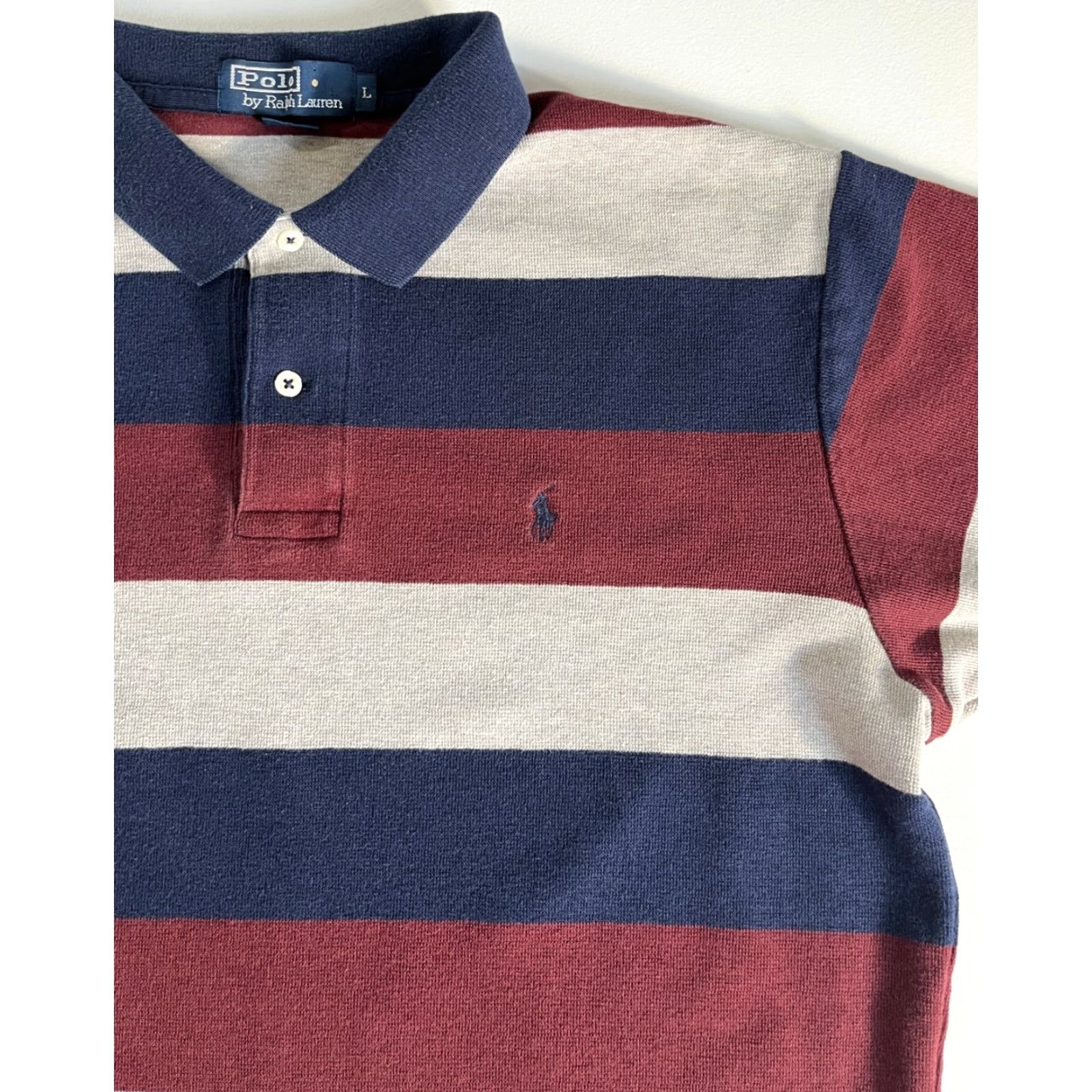Polo Ralph Lauren Polo Ralph Lauren Polo Shirt Striped Sz L Mens Polo Shirt Size US L / EU 52-54 / 3 - 4 Thumbnail