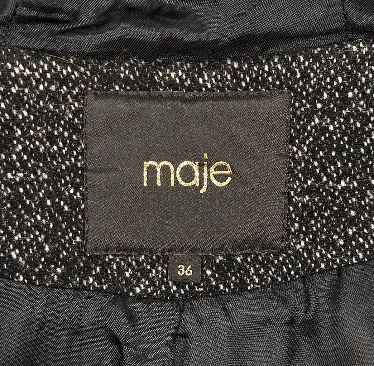 Maje Maje H13 Domino Wool Duffle Coat Fur Coyote Trim size 36 Size XS / US 0-2 / IT 36-38 - 13 Thumbnail