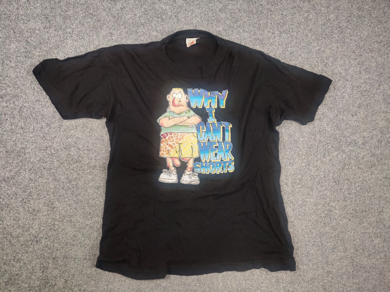 Vintage Vintage Why I Can’t Wear Shorts Funny T Shirt humour USA Tee Size US XL / EU 56 / 4 - 6 Thumbnail