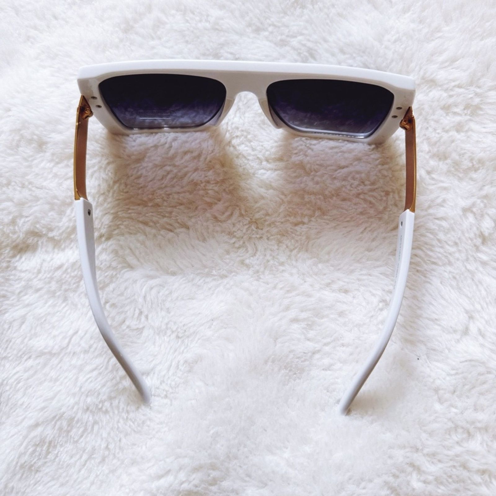Other Inez White Oversized Square Sunglasses Size ONE SIZE - 7 Thumbnail