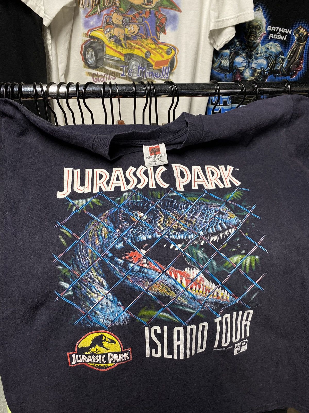 Universal Studios × Vintage 90’s Vintage Raptor Jurassic Park Movie Tee Shirt Large Size US L / EU 52-54 / 3 - 3 Thumbnail
