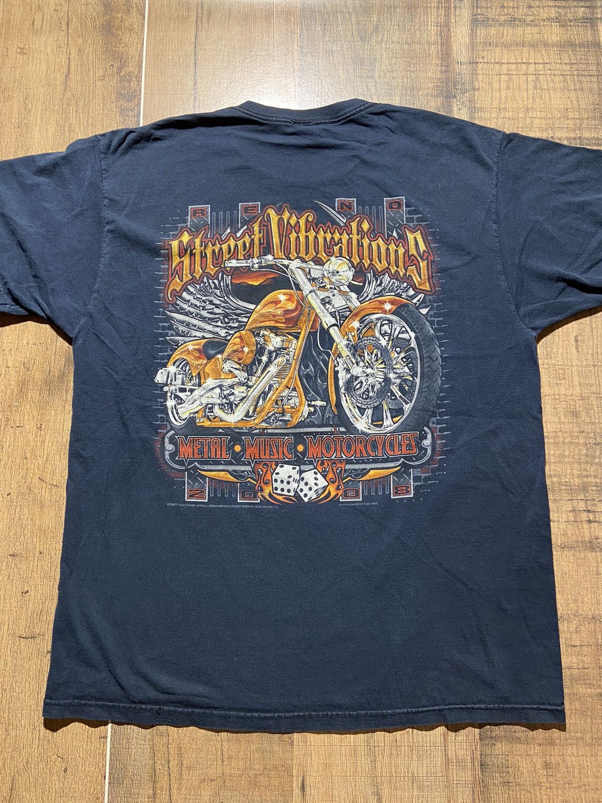 Fruit Of The Loom Vintage 2008 street vibrations chopper tee Size US XL / EU 56 / 4 - 8 Thumbnail