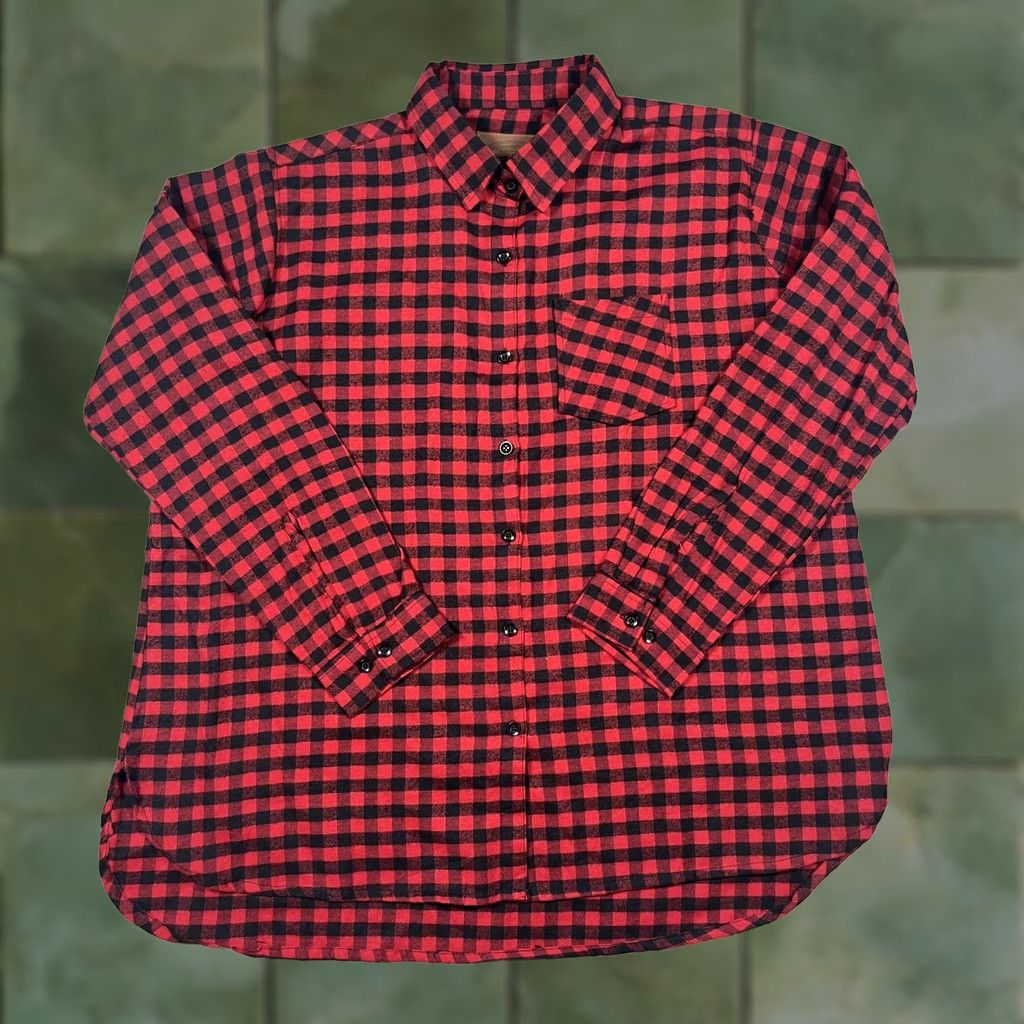 Vintage Woodland Creek Shirt Mens 2XL Red Black Buffalo Plaid Flannel Outdoors Button Up Size US XXL / EU 58 / 5 - 1 Thumbnail