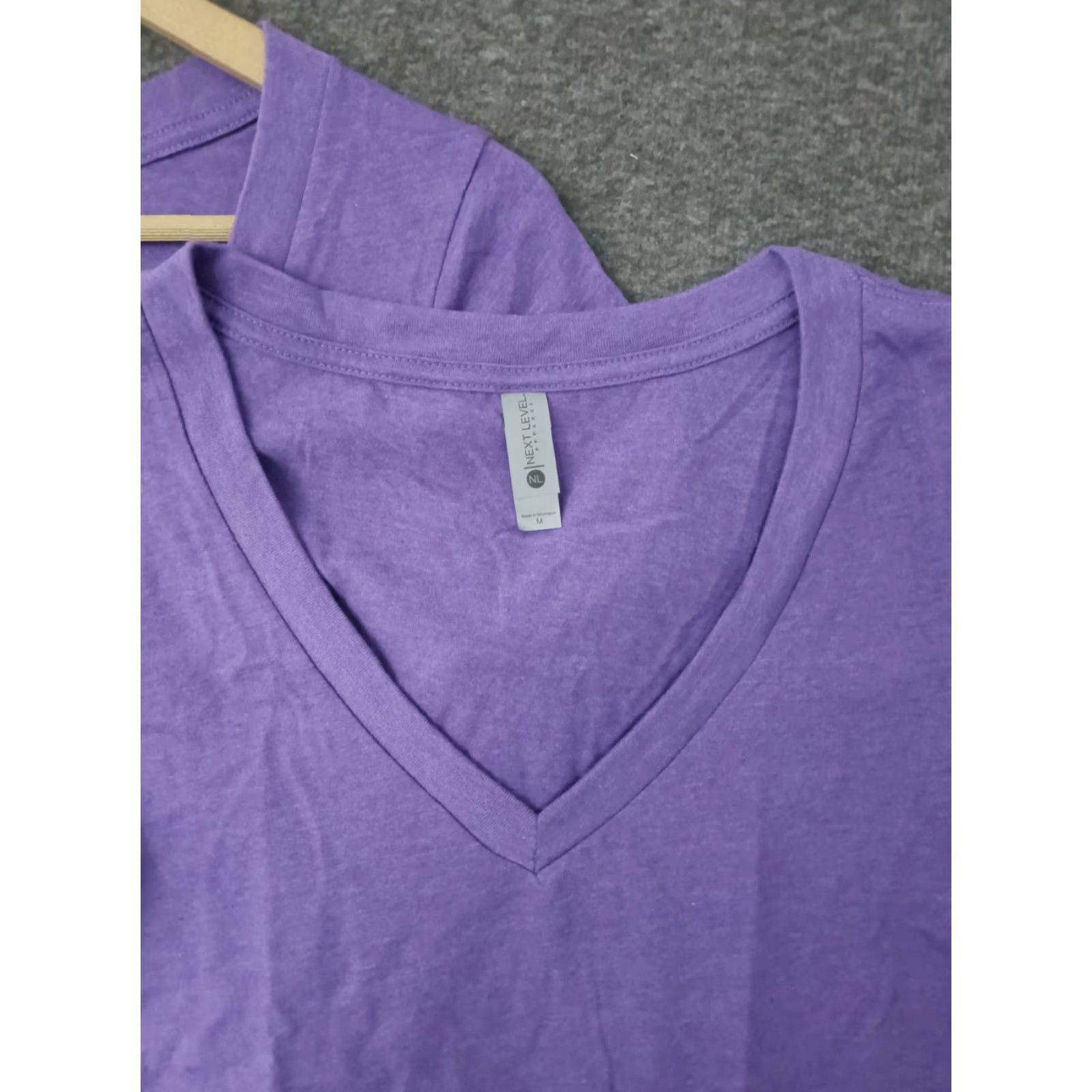 Next Level Next Level T-Shirt Women V-Neck Short Sleeve Purple M 3-Pack Shirt Women Purple 3-Pack Casual 90s? Size M / US 6-8 / IT 42-44 - 3 Thumbnail