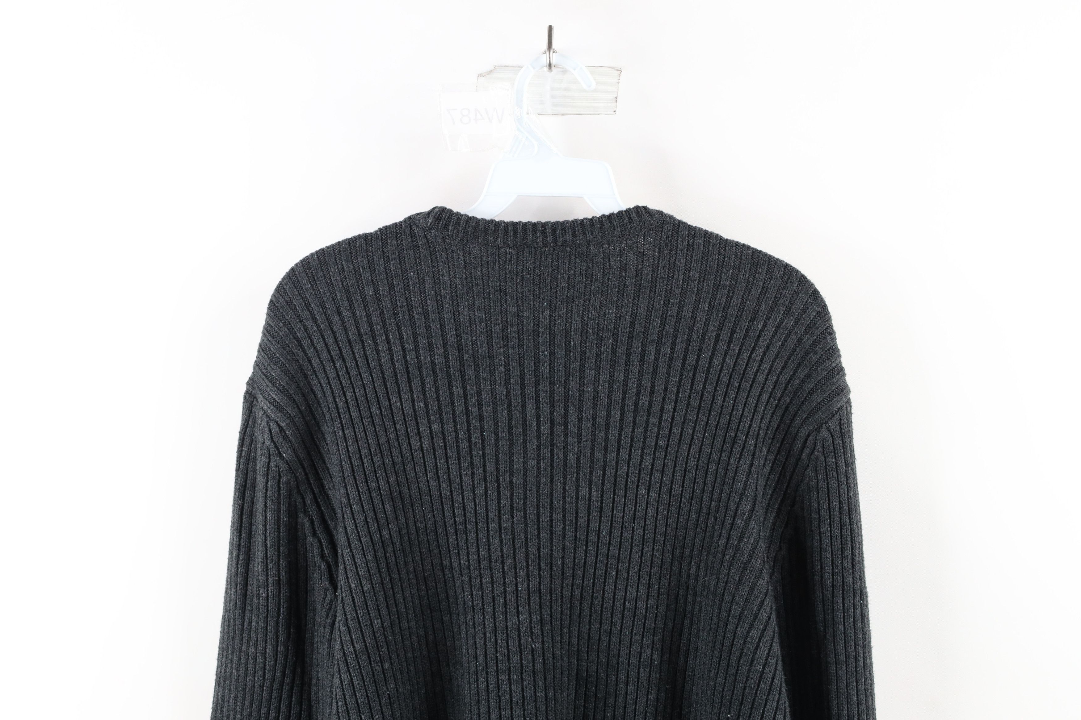 Aeropostale × Vintage Vintage Aeropostale Blank Chunky Ribbed Knit Sweater Gray Size US M / EU 48-50 / 2 - 6 Thumbnail
