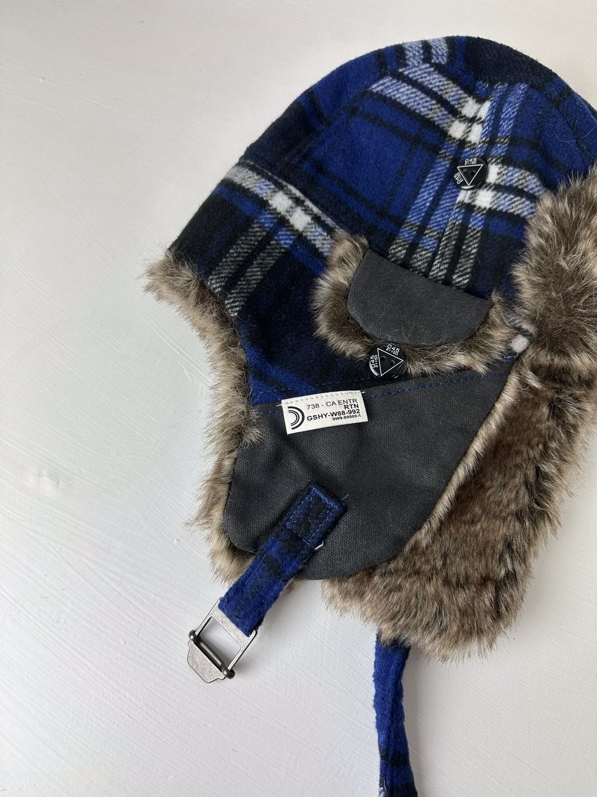 Hysteric Glamour × Vintage Crazy Y2K Mohair Fuzzy Hat Ushanka Punk Huge Size ONE SIZE - 3 Thumbnail