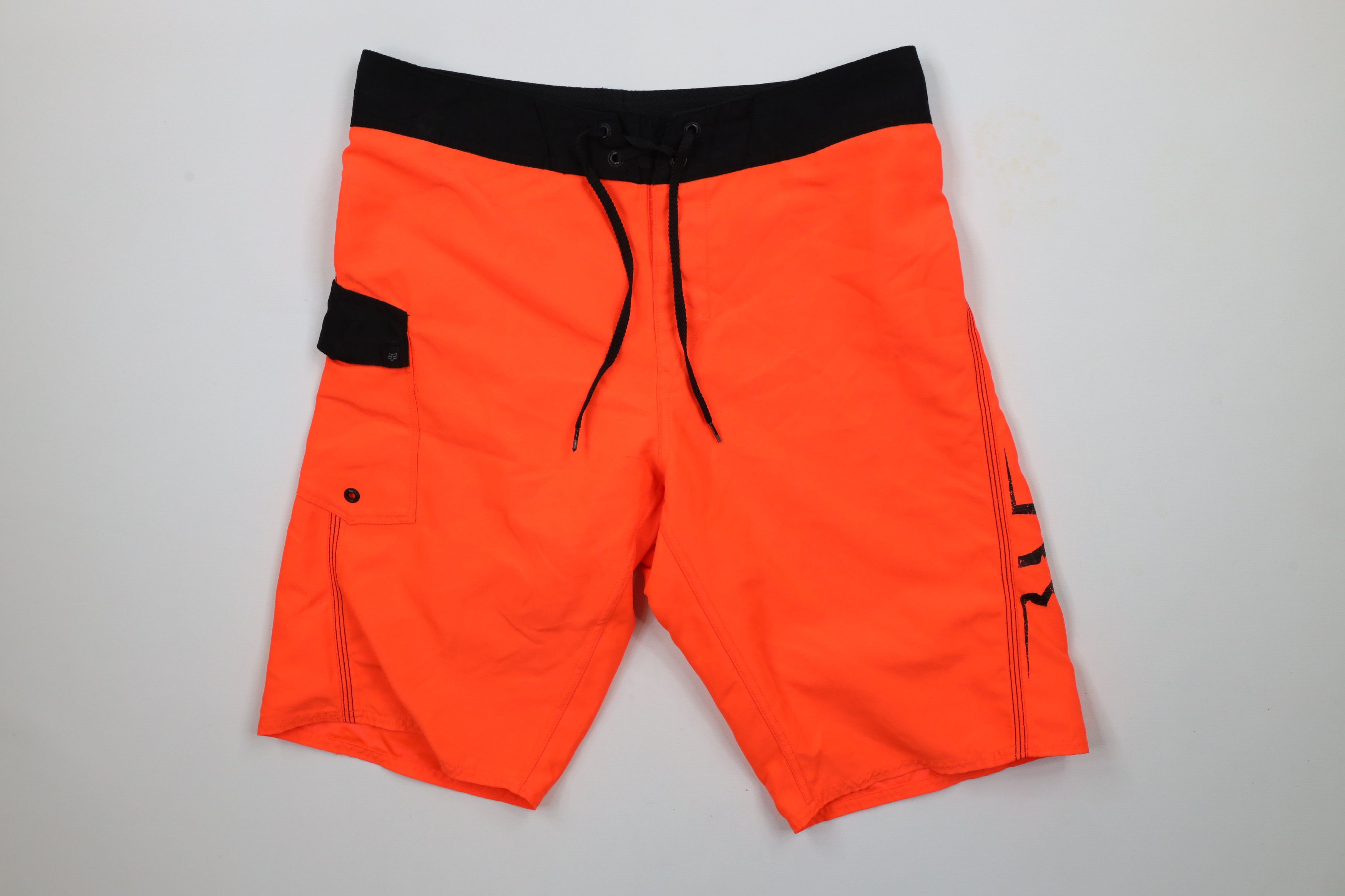 Fox Racing × Vintage Vintage Fox Racing Big Logo Swim Board Shorts Blaze Orange Size US 30 / EU 46 - 2 Thumbnail