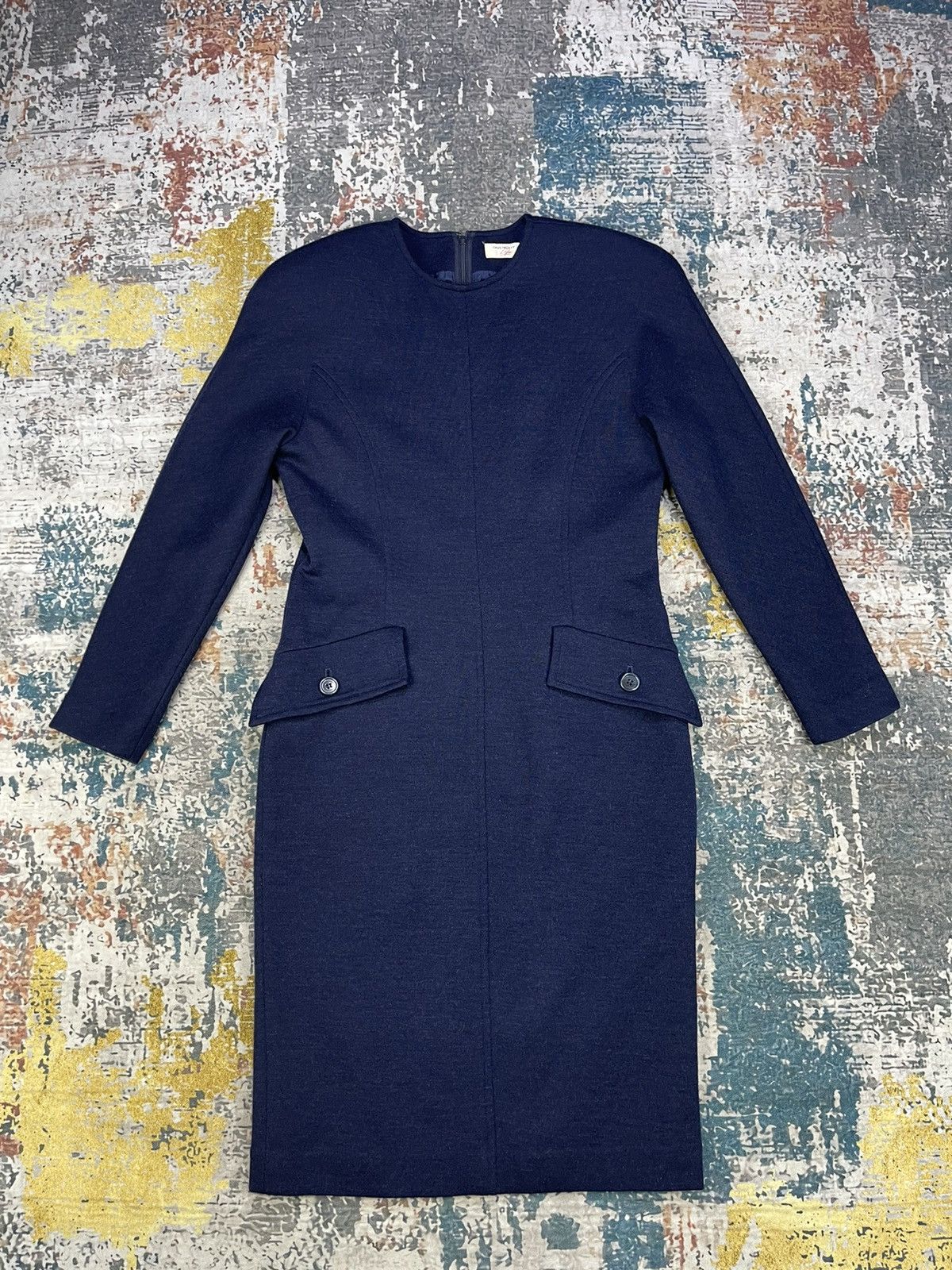 Givenchy Givenchy Life Navy Blue Ponte Shift Dress Size S / US 4 / IT 40 - 1 Thumbnail