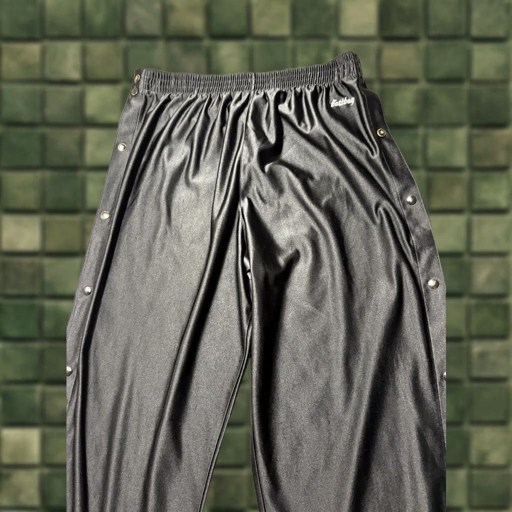 Vintage VINTAGE Eastbay Break Away Pants Mens XL Track Pants Joggers Satin Black 90s Hip Hop Basketball Size US 36 / EU 52 - 1 Thumbnail