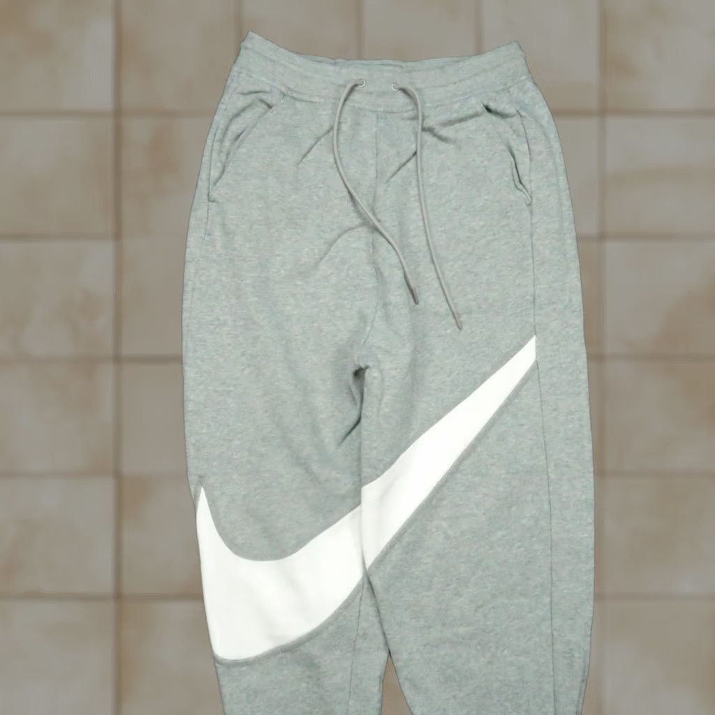 Nike Nike Pants Mens Small Gray Sportswear Swoosh Fleece Joggers Size US 29 - 1 Thumbnail