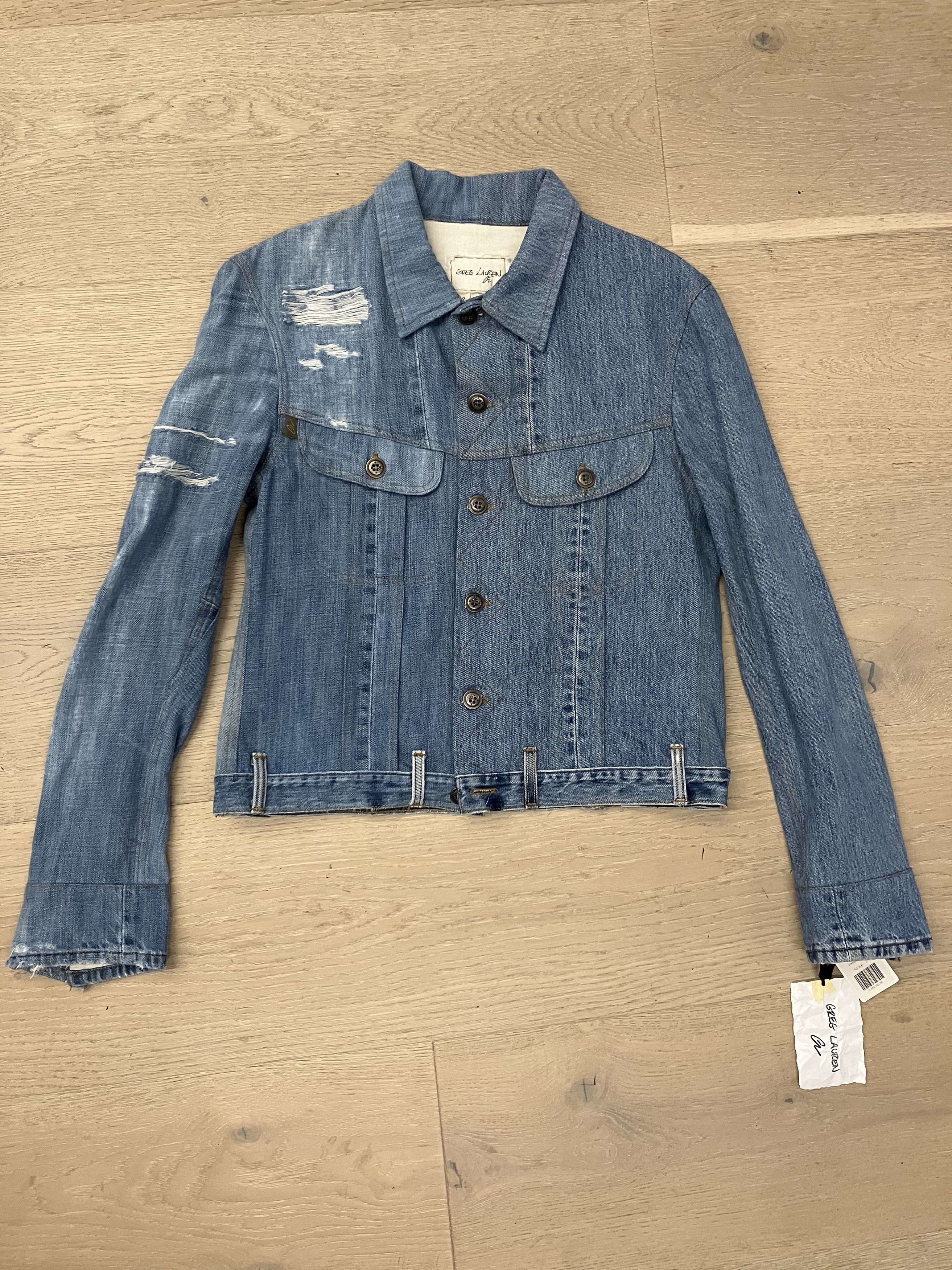 Greg Lauren $1900 NWT Greg Lauren Vintage Denim Trucker Medium (Size 2) Size US M / EU 48-50 / 2 - 2 Thumbnail