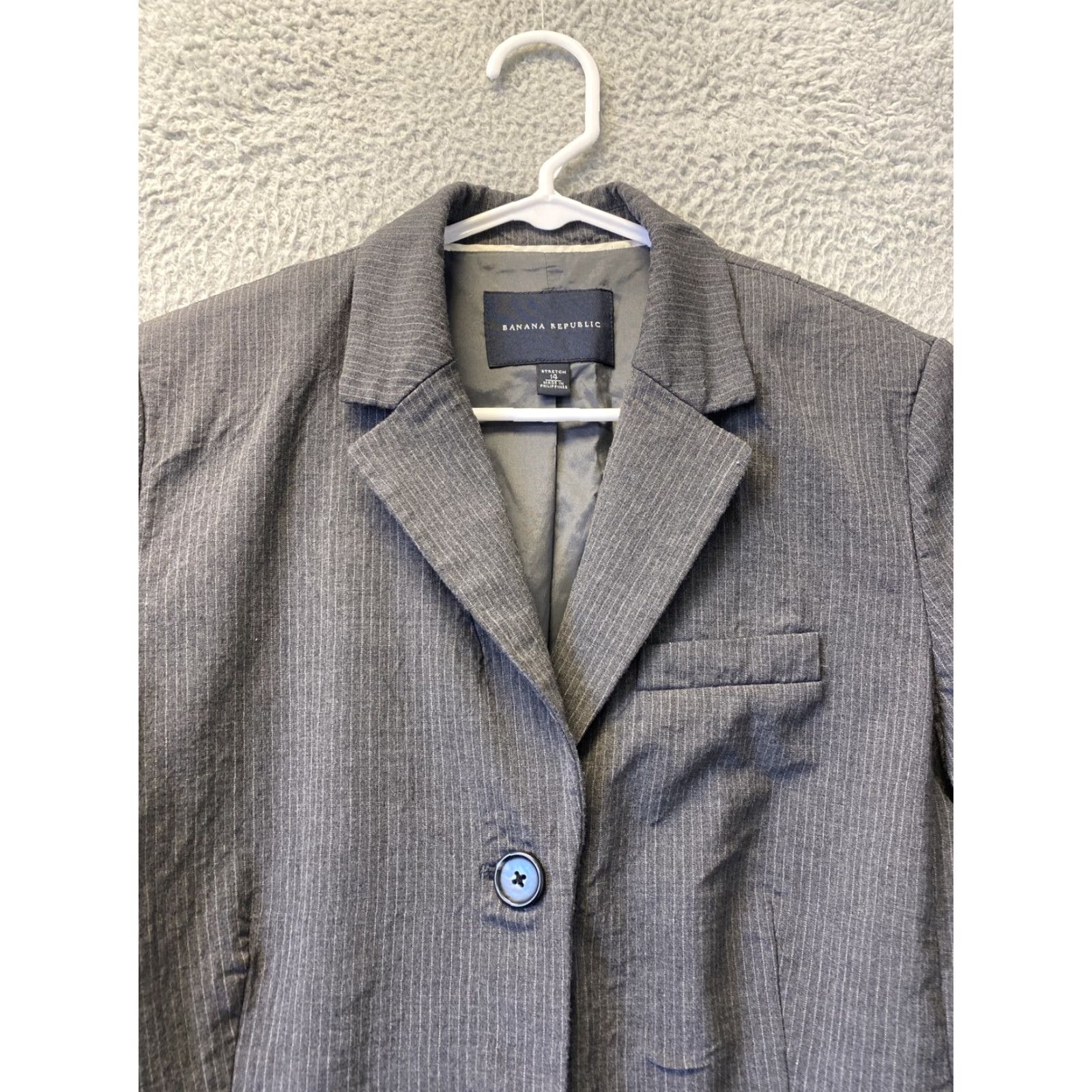 Banana Republic Banana Republic Wool Blazer Womens 14 Button Stripes /108-45 Size XL / US 12-14 / IT 48-50 - 3 Thumbnail