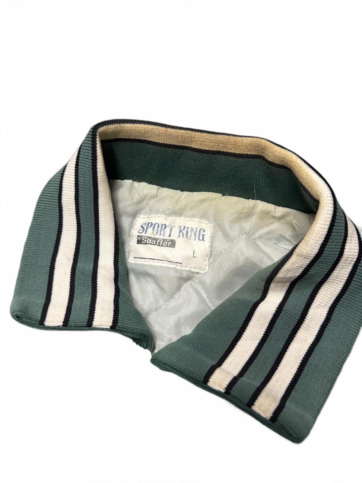 Designer Vintage Sport King Green Bomber Jacket - Overpass Bar Size US L / EU 52-54 / 3 - 4 Thumbnail