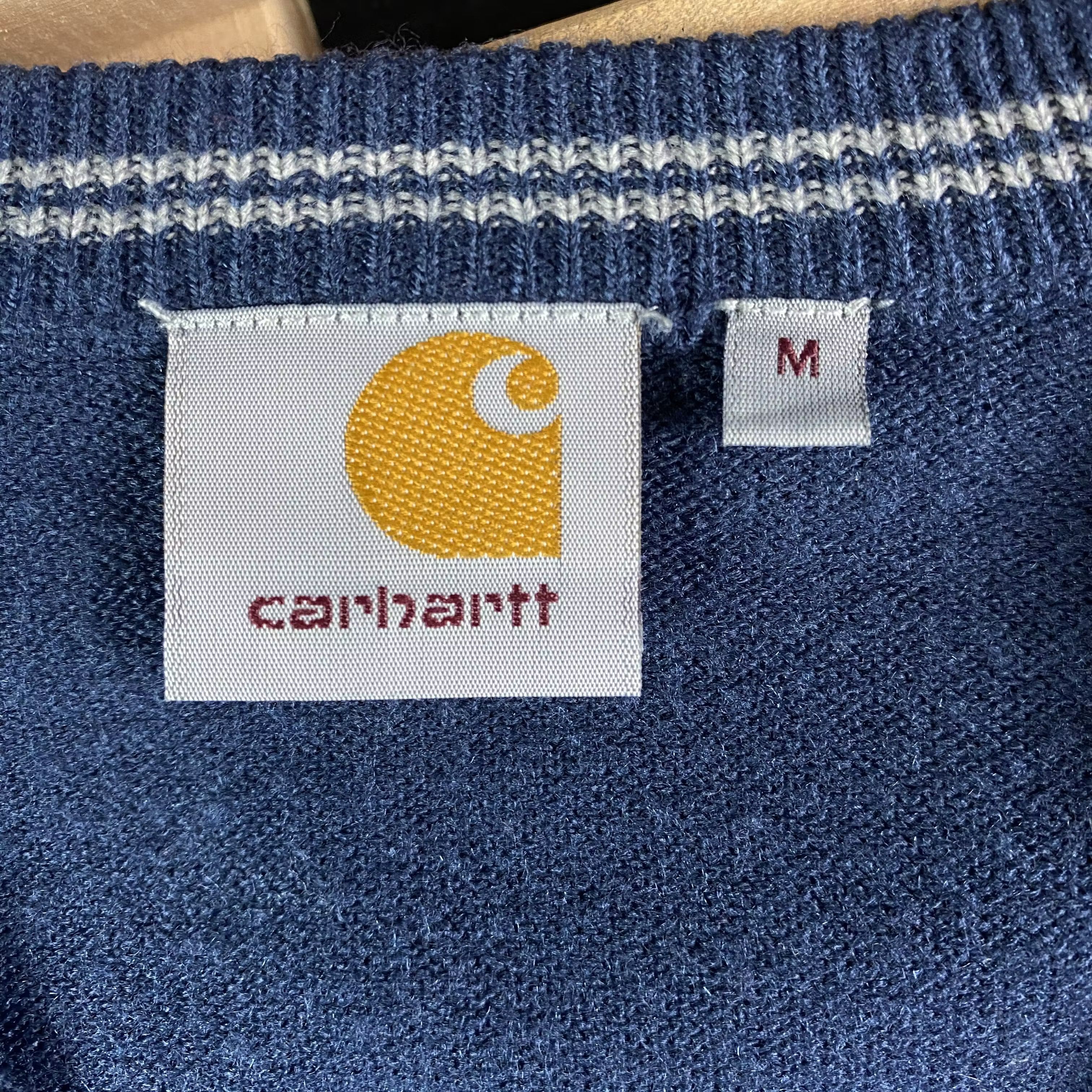 Carhartt × Carhartt Wip Mens Carhartt Duck V-Neck Sweater Vintage Size M Size US M / EU 48-50 / 2 - 4 Thumbnail