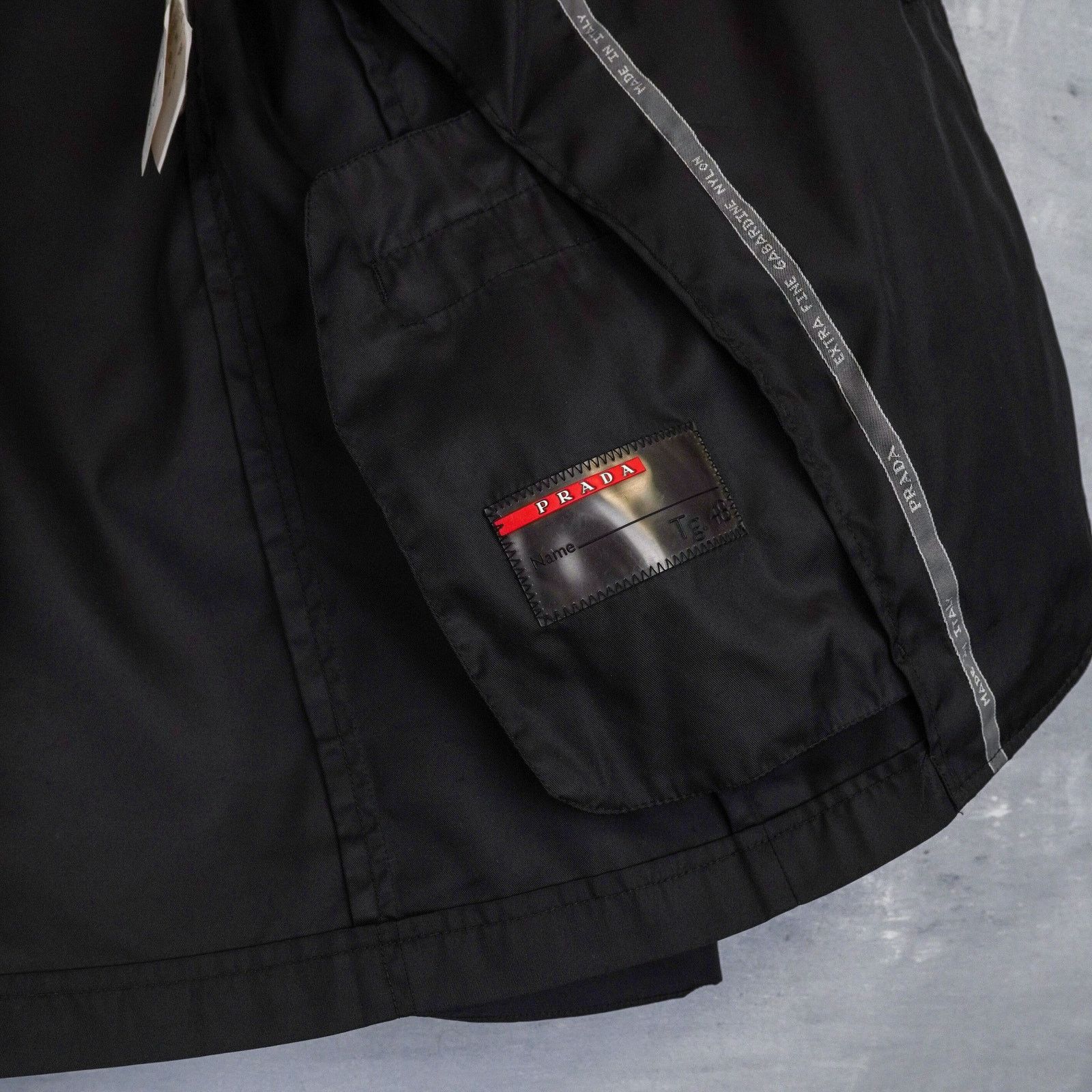 Prada Vintage prada 2010 nylon tailored logo black blazer jacket Size US M / EU 48-50 / 2 - 9 Thumbnail