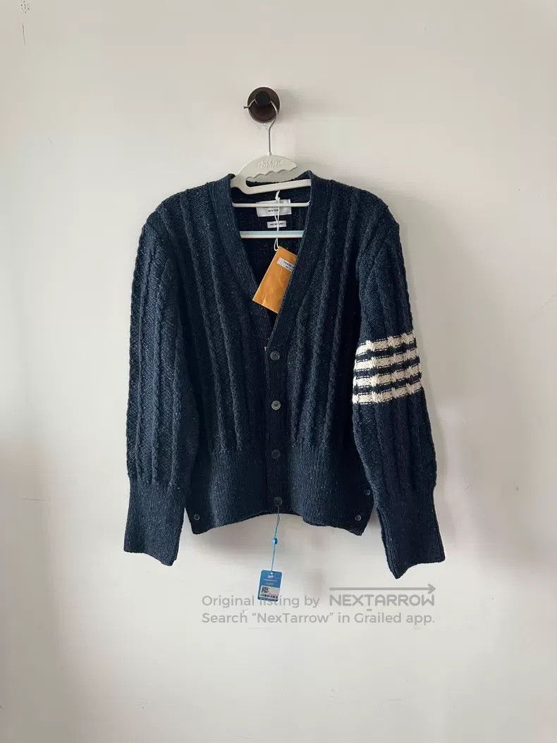 Thom Browne Thom Browne Blue Wool Cardigan Size US L / EU 52-54 / 3 - 1 Thumbnail
