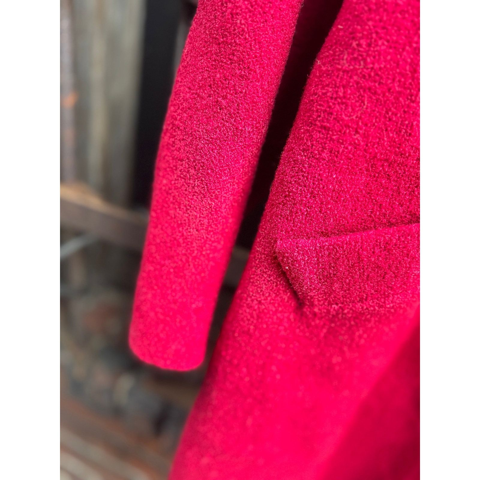 Vintage 50s Stevens Hockanum Topaz Red Genuine Fur Collar Coat Large Size L / US 10 / IT 46 - 10 Thumbnail