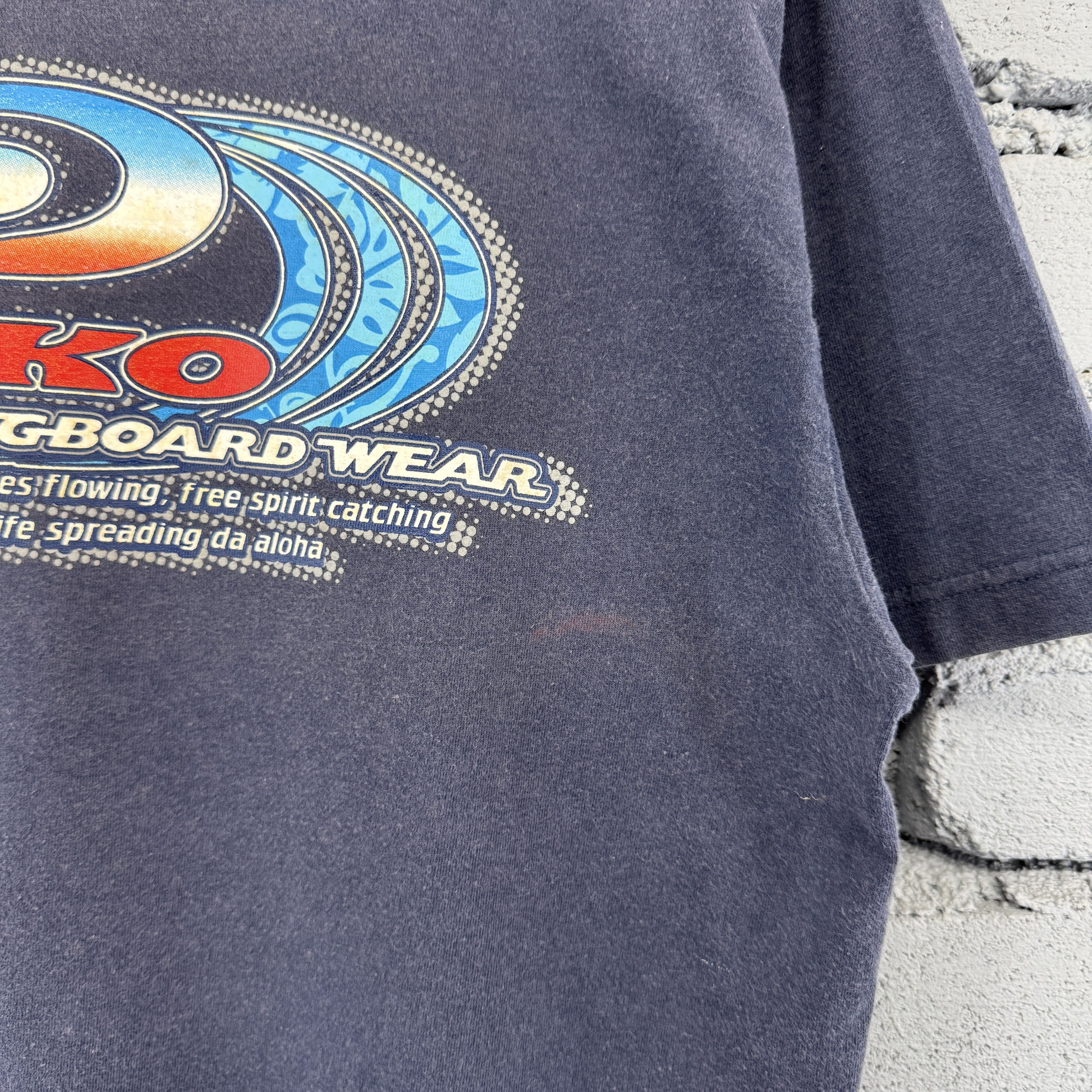 Vintage Vintage 90s Piko Hawaiian Longboard Wear Sunfaded Big Logo Size US L / EU 52-54 / 3 - 6 Thumbnail
