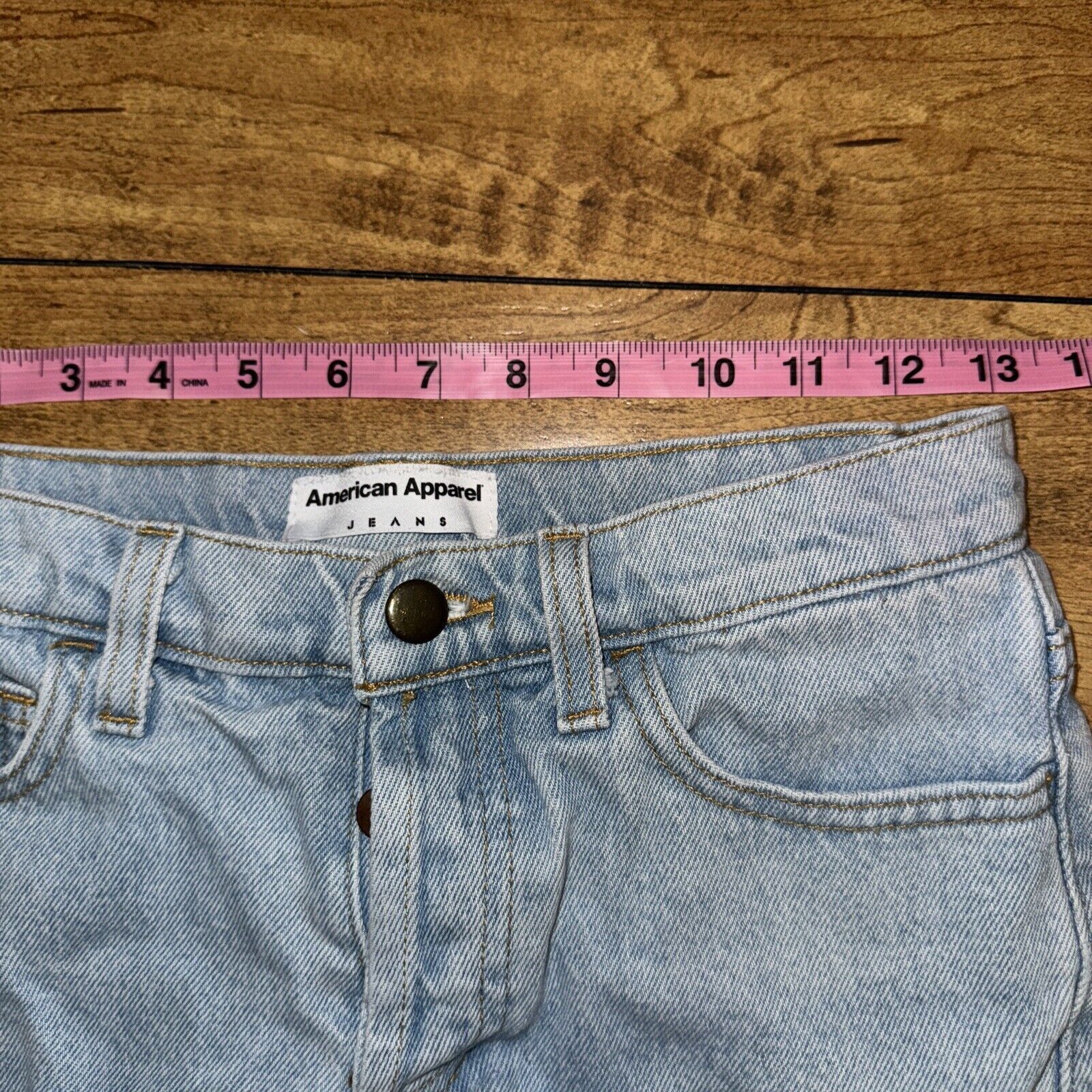 American Apparel × Grunt Style × Vintage American Apparel Short Shorts Denim Light Blue Size 26 Size US 26 / EU 42 - 2 Thumbnail