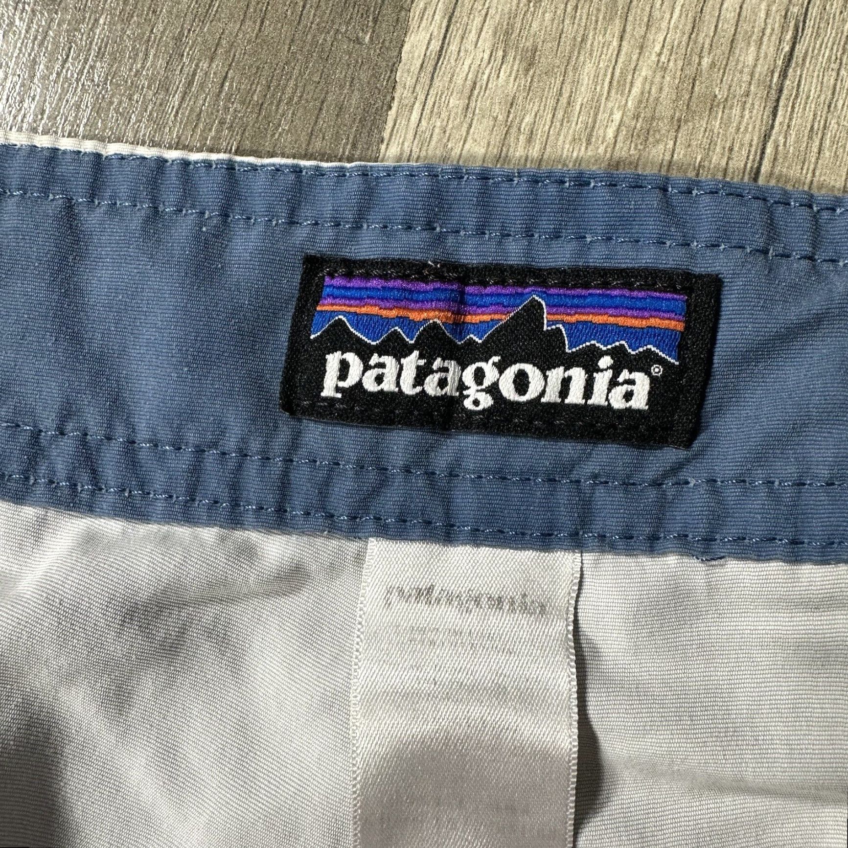 Patagonia Patagonia Board Shorts Men 38 Blue Striped Wavefarer Nylon Elastane Swim Bottom Stretch Beach Surfing Size US 38 / EU 54 - 5 Thumbnail