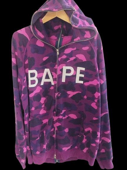 Bape OG Bape Split Camo Full ZIp Hoodie Size US XL / EU 56 / 4 - 1 Thumbnail