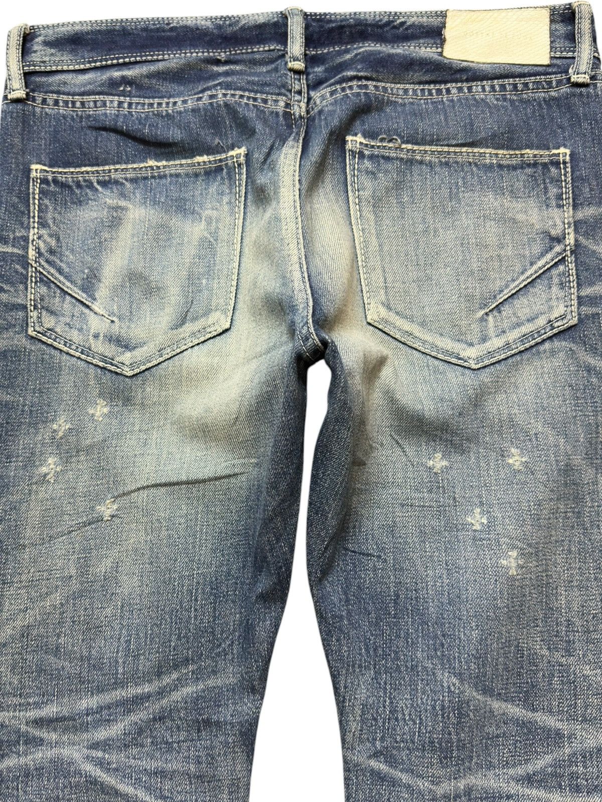 GOSTAR DE FUGA Vintage Go Star De Fuga Selvedge Faded Twisted Leg Denim Size US 31 - 5 Thumbnail