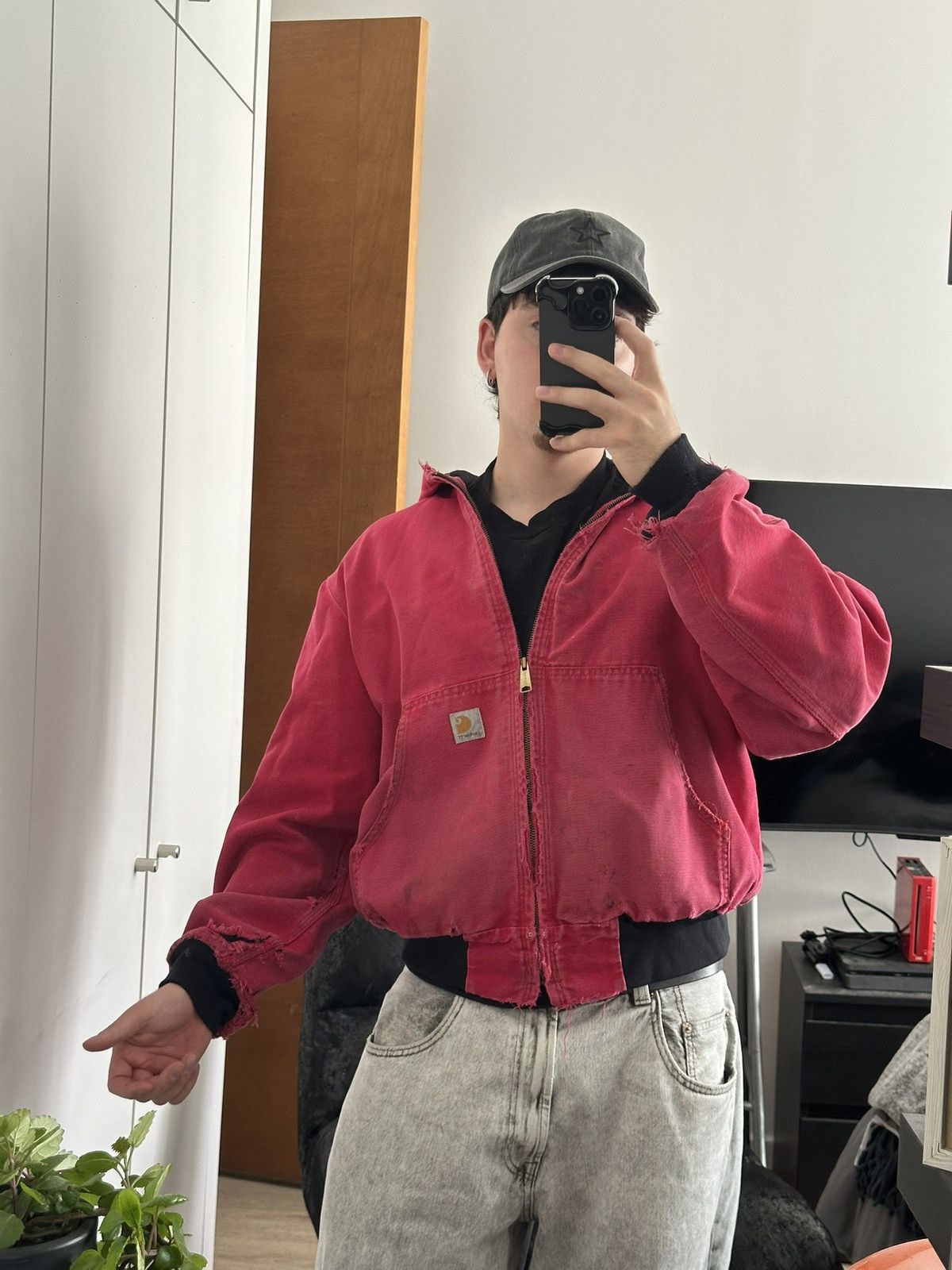 Carhartt Rare Carhartt Duck Active Jacket 90s – Red [Made in USA] Size US L / EU 52-54 / 3 - 5 Thumbnail