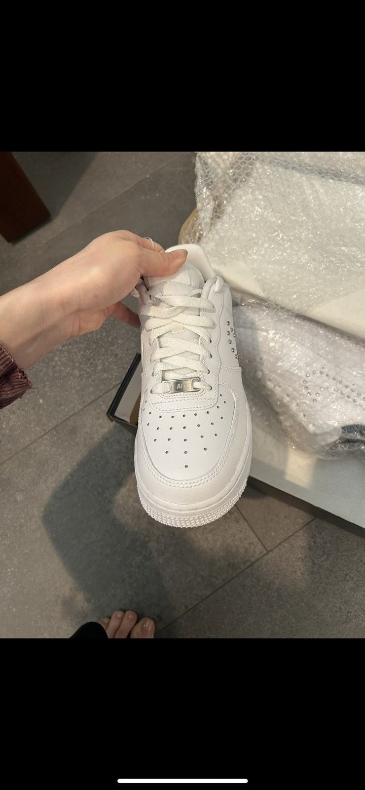 Nike Nike Air Force 1 ‘07 ‘Studded Swoosh’ Chrome Size US 7.5 / IT 37.5 - 5 Thumbnail