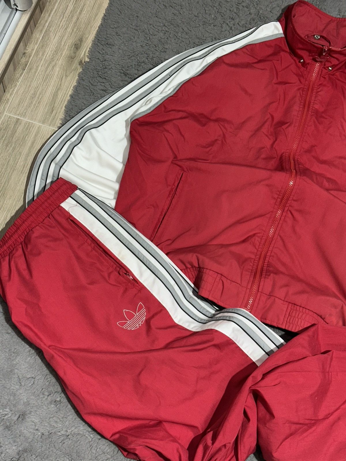 Adidas Vintage Adidas "Three Stripes" Tracksuit Set Size US XL / EU 56 / 4 - 2 Thumbnail