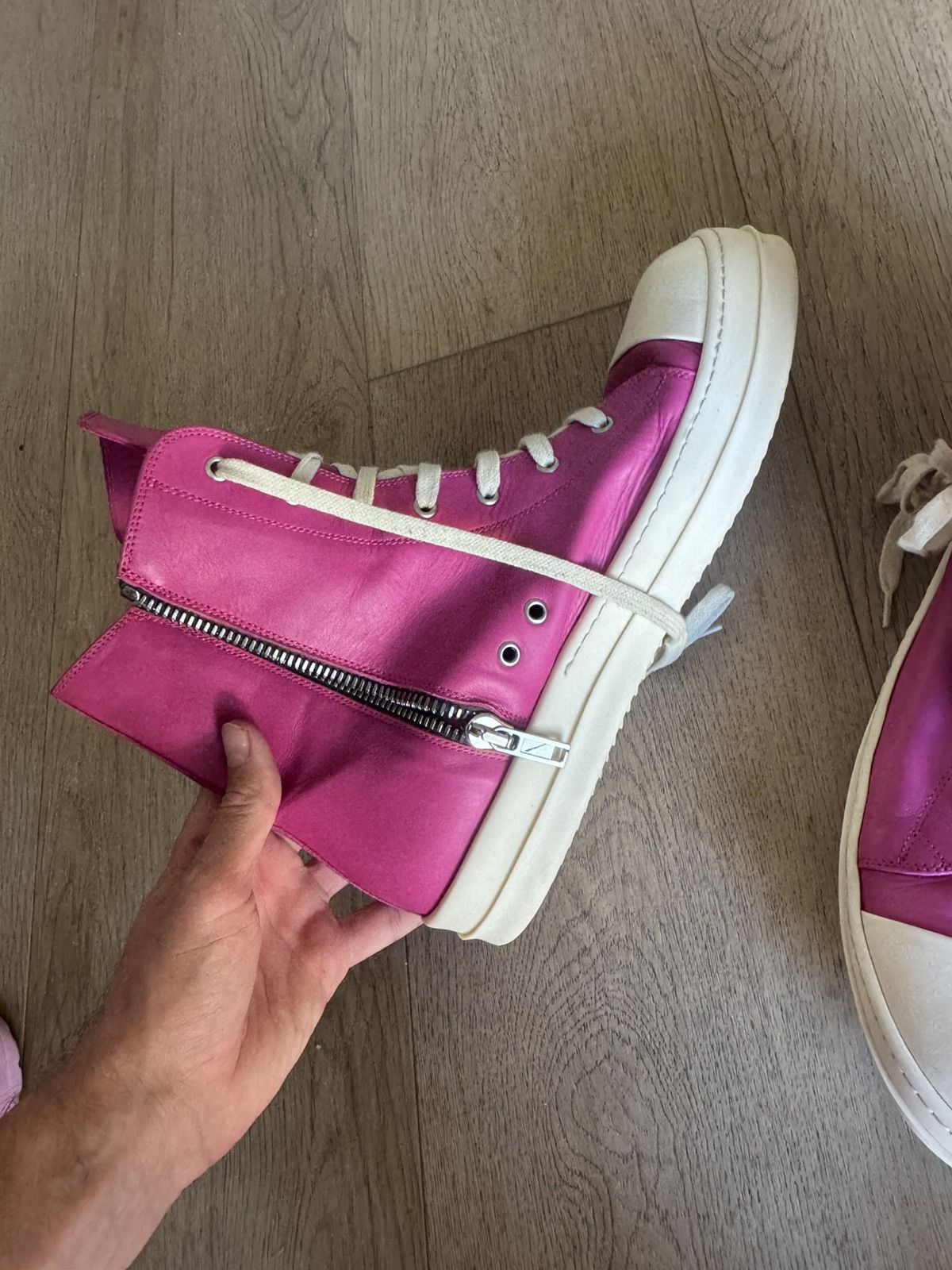 Rick Owens Pink Mainline ramones high 45 Size US 12 / EU 45 - 8 Thumbnail