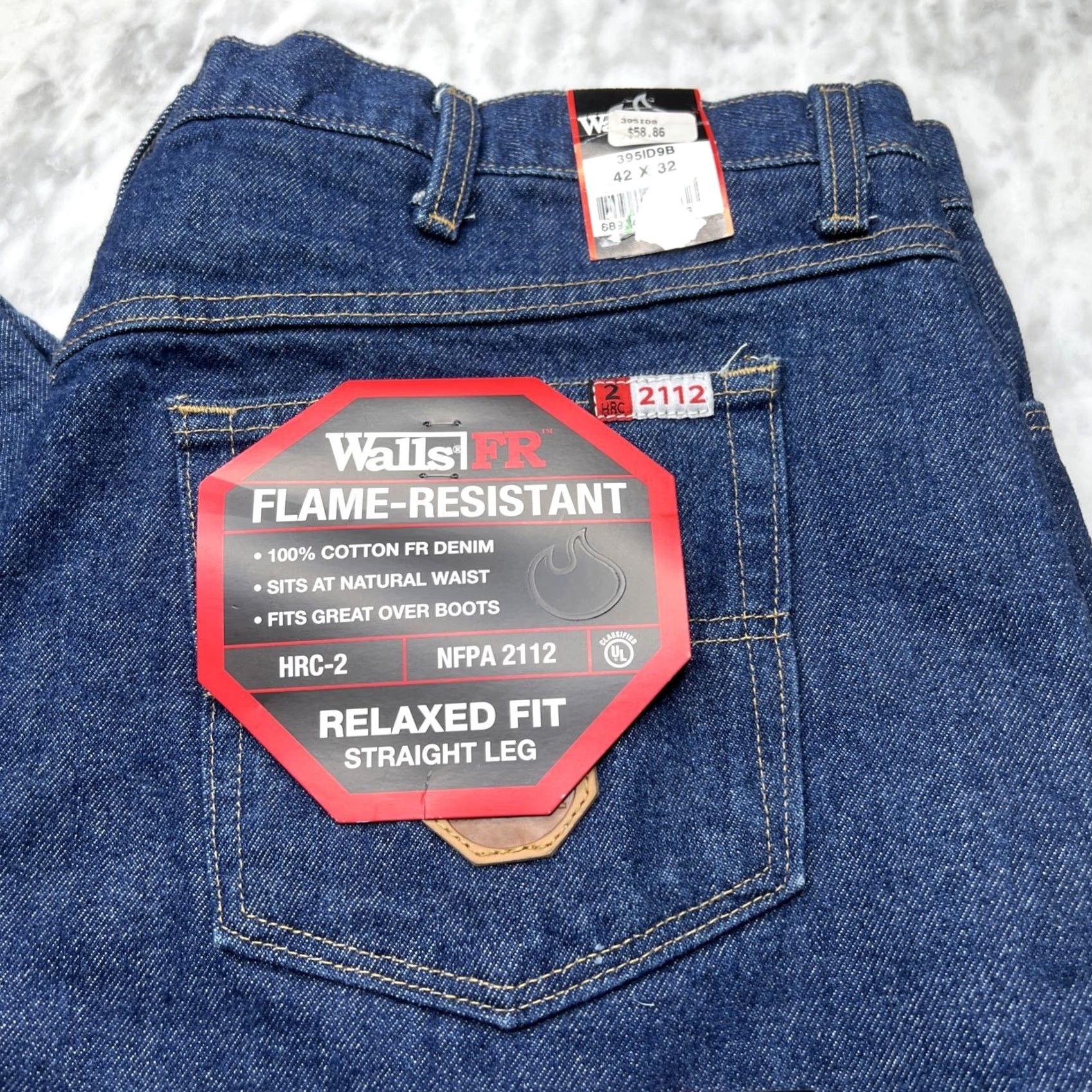 Walls Walls FR Mens Jeans 42x32 Relaxed Fit Over Boots Flame-Resistant NWT Size US 42 / EU 58 - 3 Thumbnail