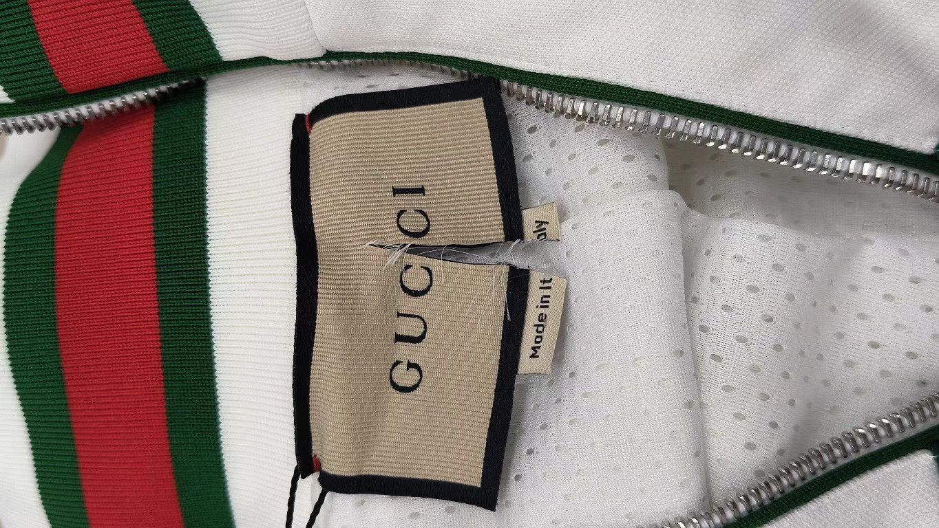 GUCCI Zip-Up Long Sleeve Logo Print Jacket K2