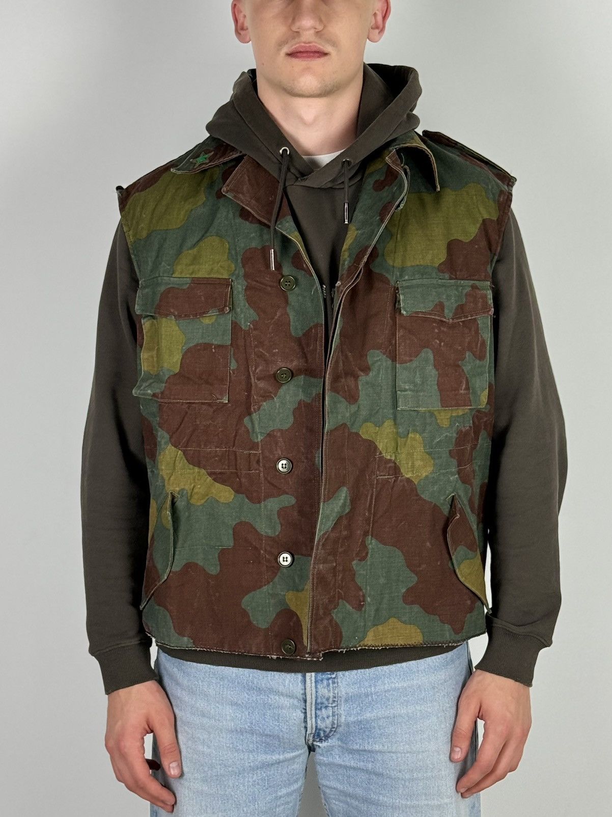 Vintage 1996 Vintage Italian Army San Marco Camouflage Cut Off Vest Size US M / EU 48-50 / 2 - 1 Thumbnail