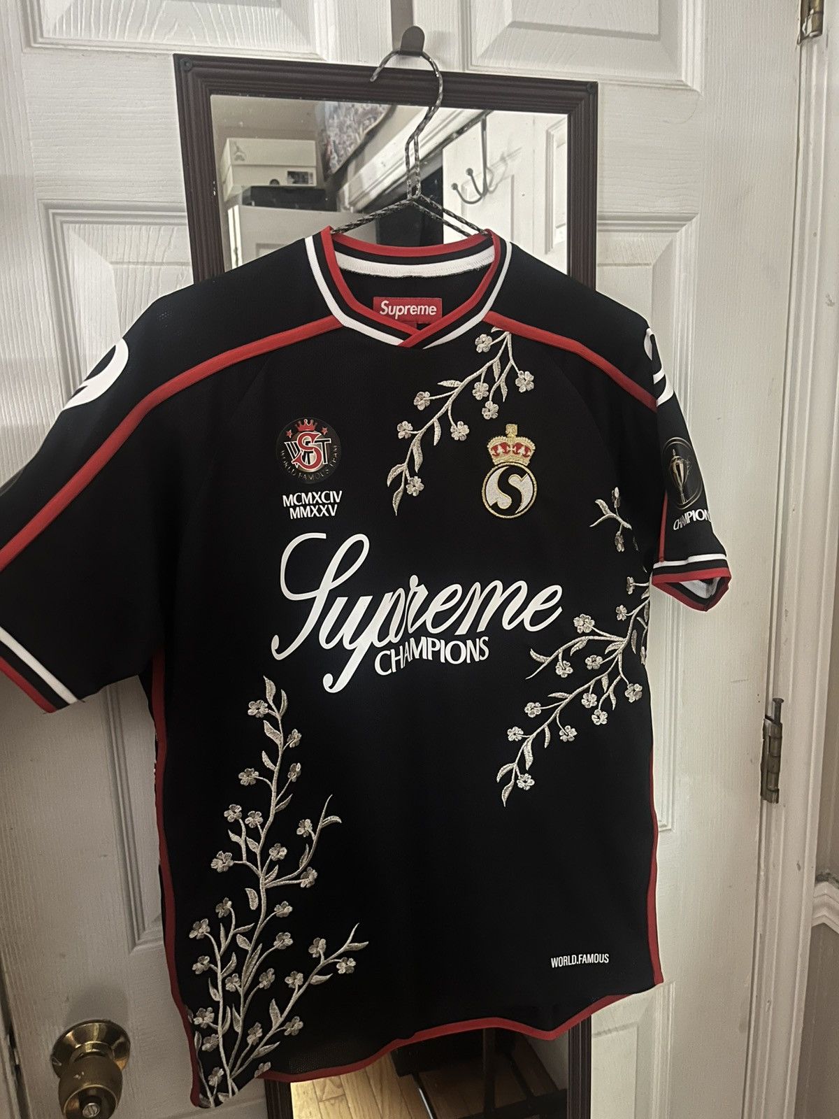 Supreme Supreme Floral Soccer Jersey - Black | Grailed