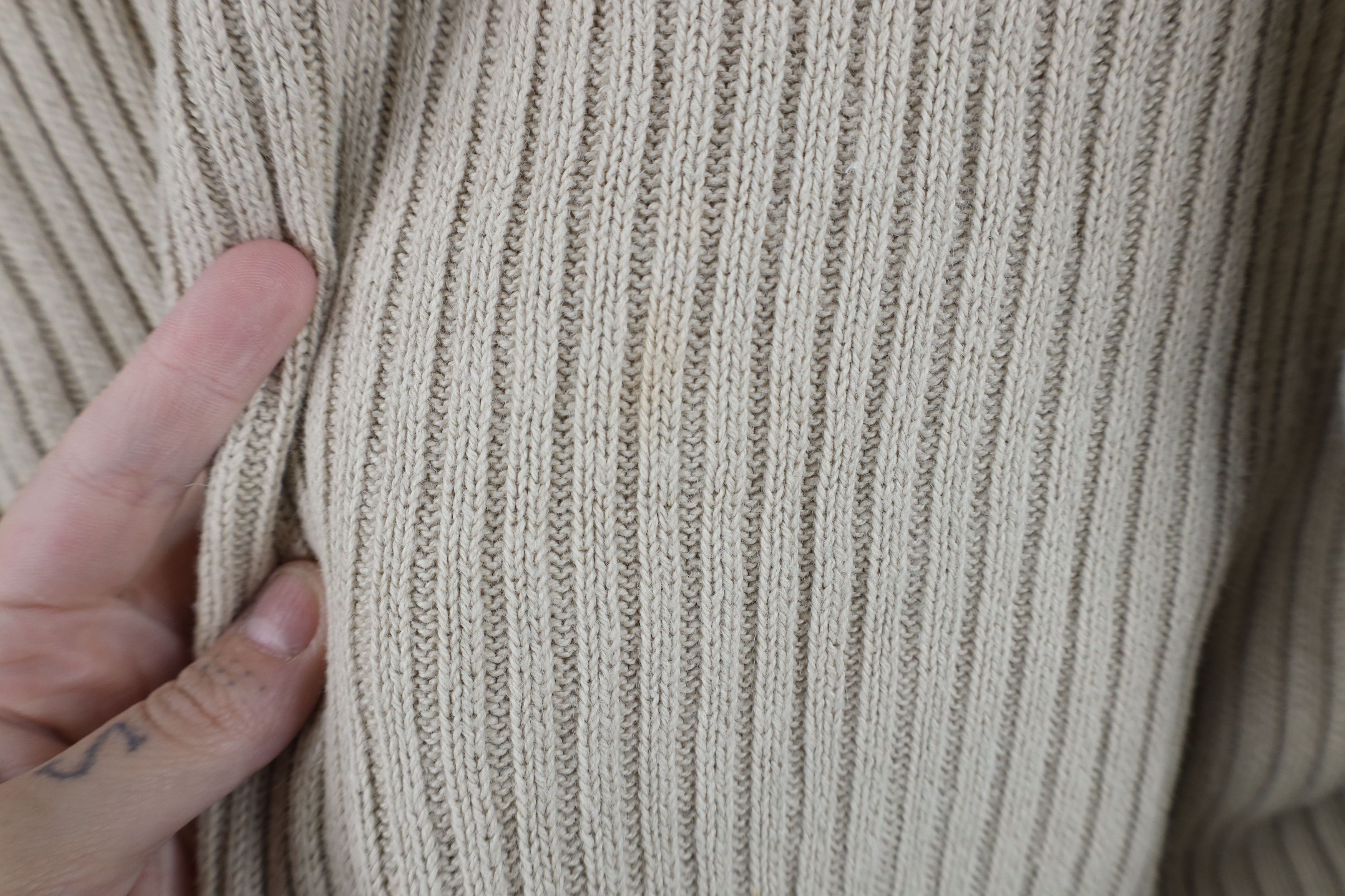 Nautica Vintage 90s Nautica Ribbed Knit Crewneck Sweater Beige Size US XL / EU 56 / 4 - 6 Thumbnail