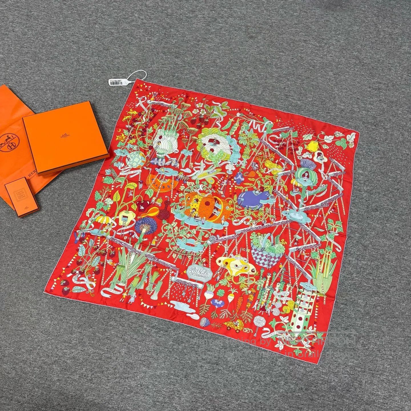 Hermes Hermes The Adventure of the Vegetable: The Silk Scarf| Size ONE SIZE - 1 Thumbnail