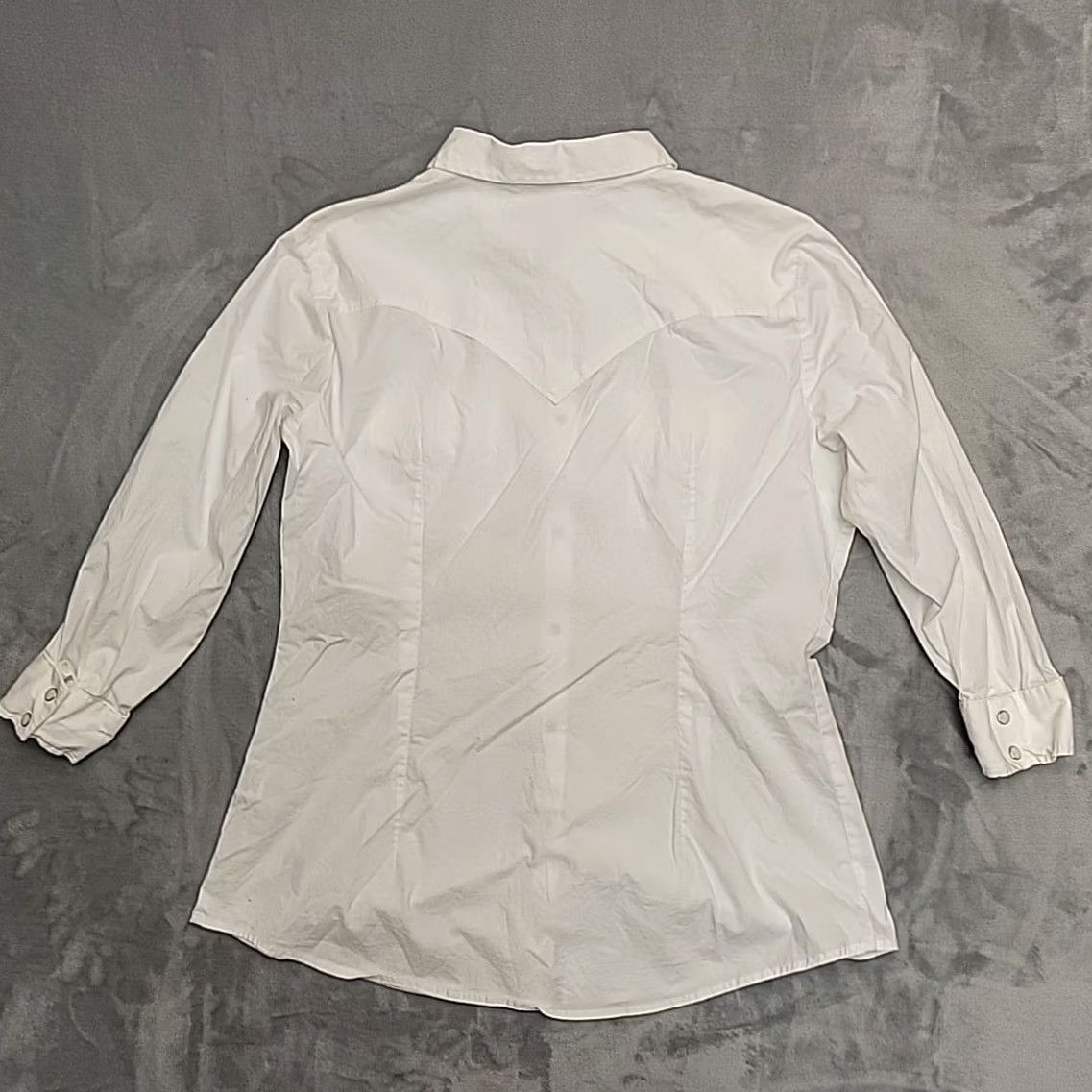 Wrangler Wrangler Shirt Women XL White 3/4 Sleeve Pearl Snap Rodeo Cowboy Cowgirl Classic Size XL / US 12-14 / IT 48-50 - 5 Thumbnail