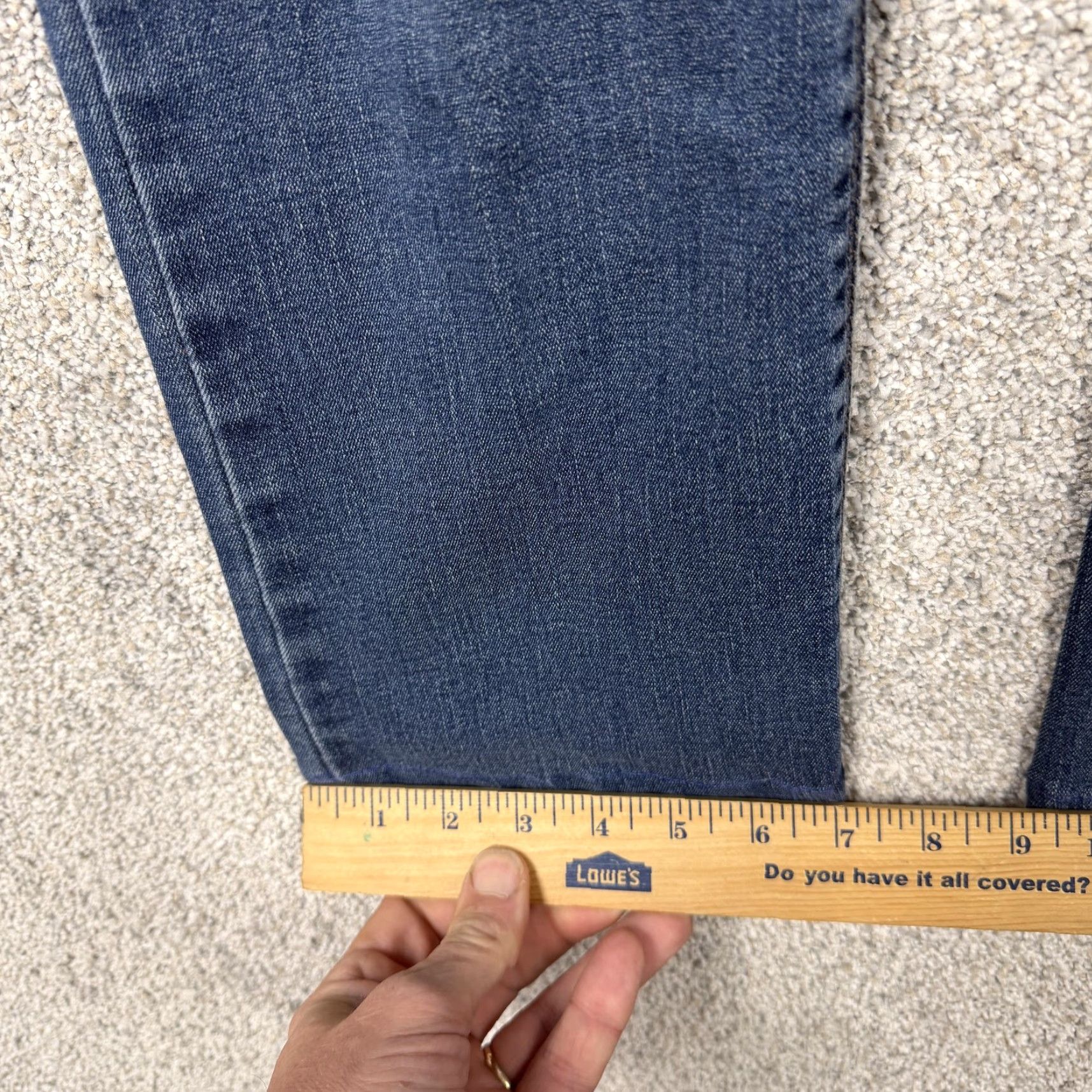 Lee Lee Jeans Womens 12 Short Straight Leg Mid Rise Denim Blue Stretch 5-Pocket Pockets Embroidered Studded Medium Wash Clothing Womens Size 34" / US 12 / IT 48 - 3 Thumbnail