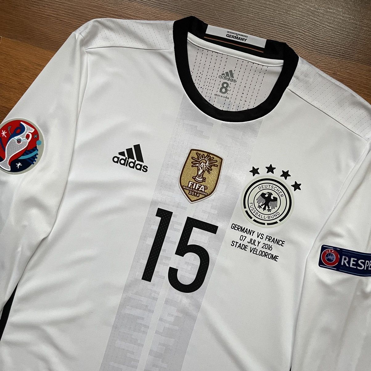 Adidas × Vintage GERMANY ADIDAS ADIZERO 2016 HOME JERSEY #15 WEIGL Size US XL / EU 56 / 4 - 4 Thumbnail