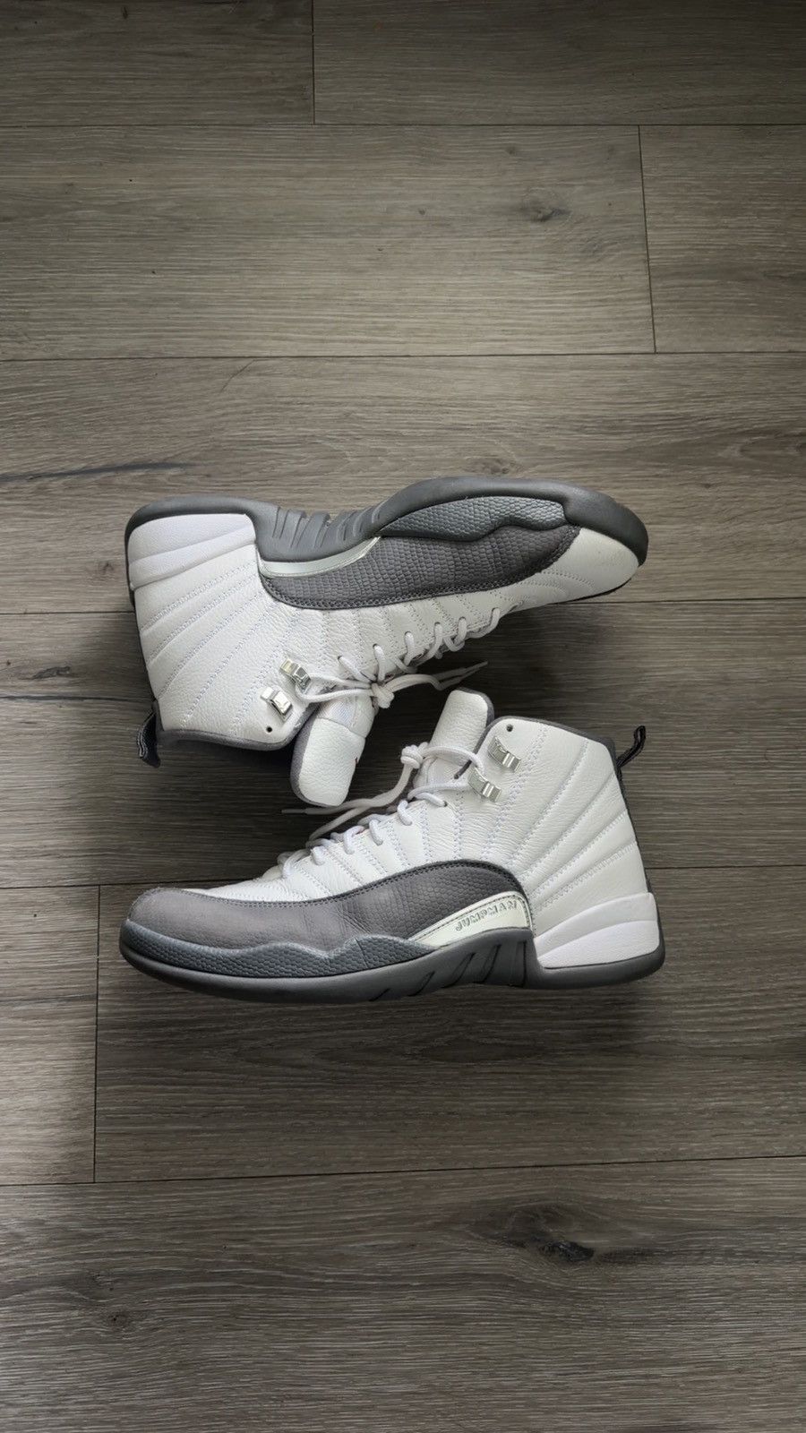 Nike Air Jordan 12 White Dark Grey Retro 2019 Size US 12 / EU 45 - 1 Thumbnail